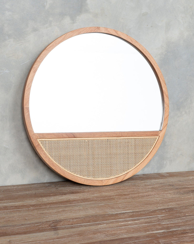 Bobbi Wall Mirror - Round Rattan mirror - Larkwood Furniture