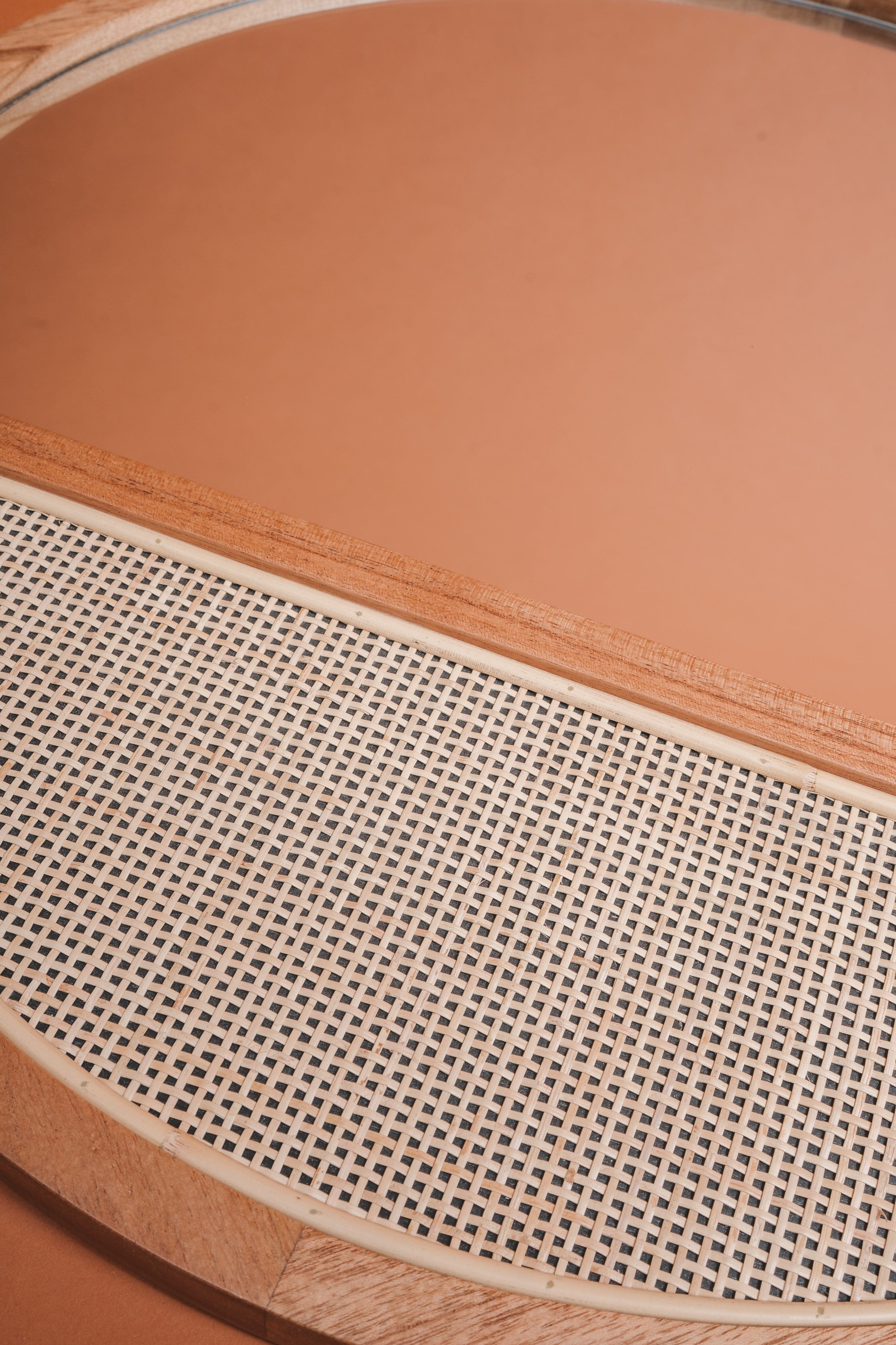 Bobbi Wall Mirror - Round Rattan mirror - Larkwood Furniture