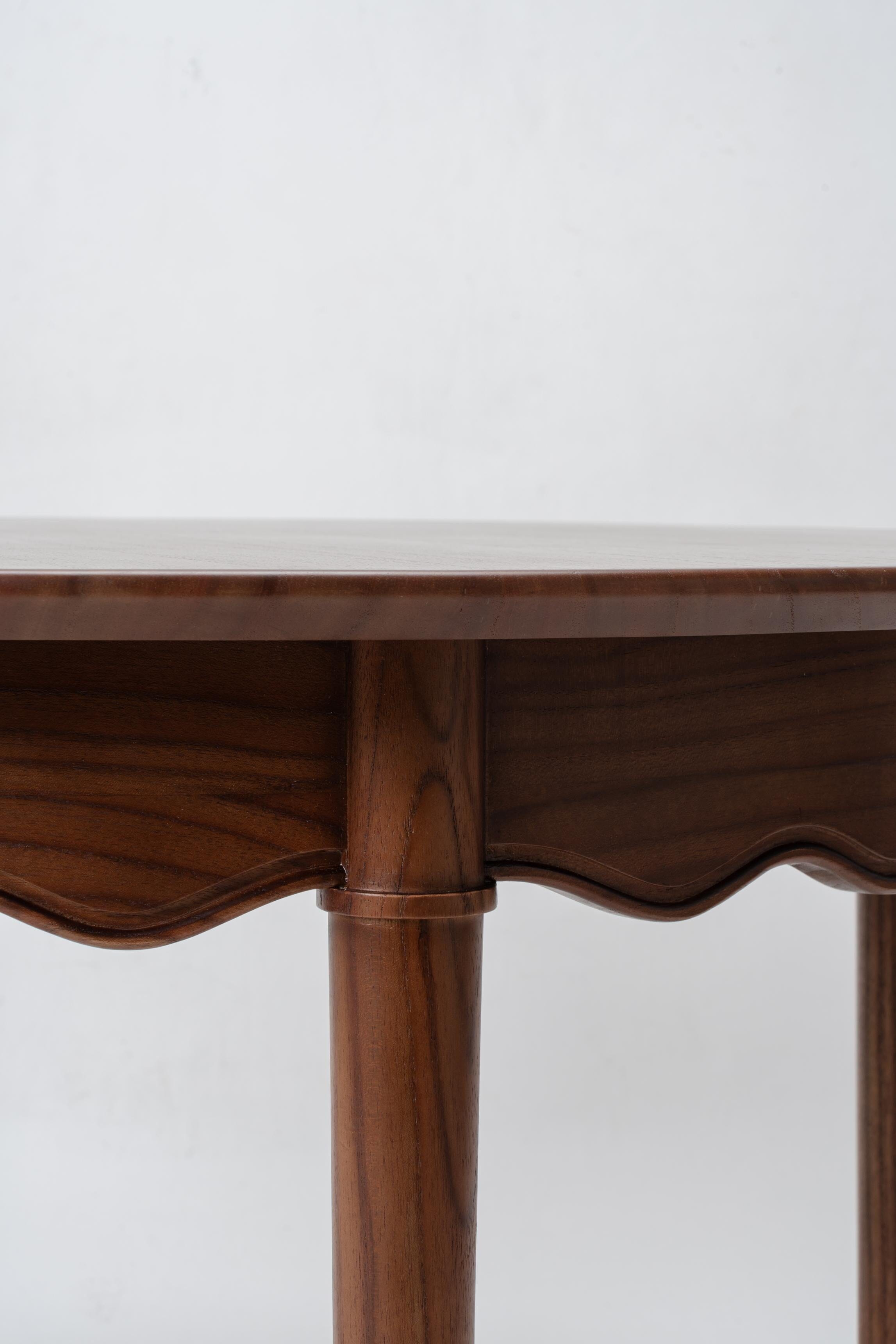 dark wooden mid century style dining table