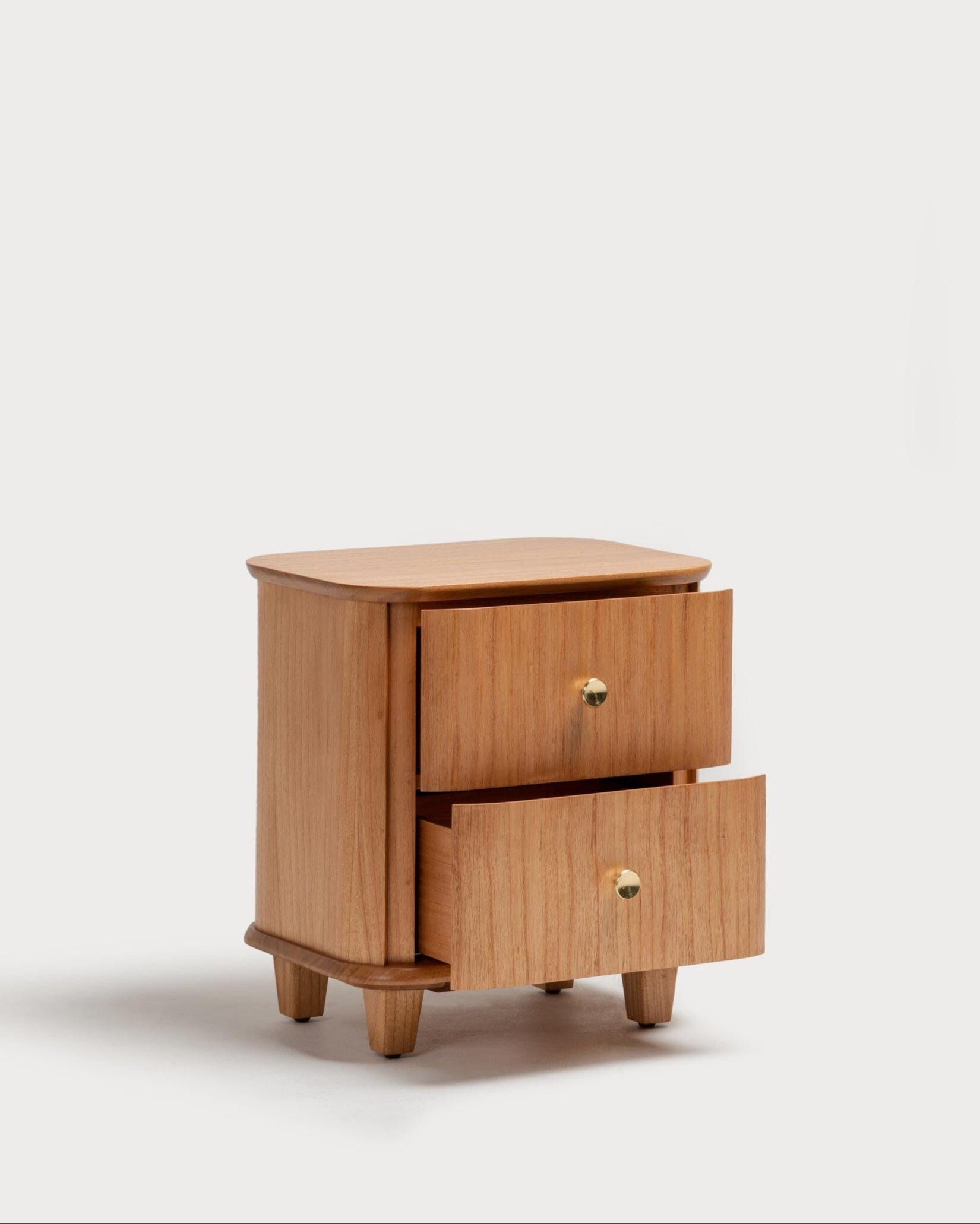 light wooden bedside tables 2 drawers,