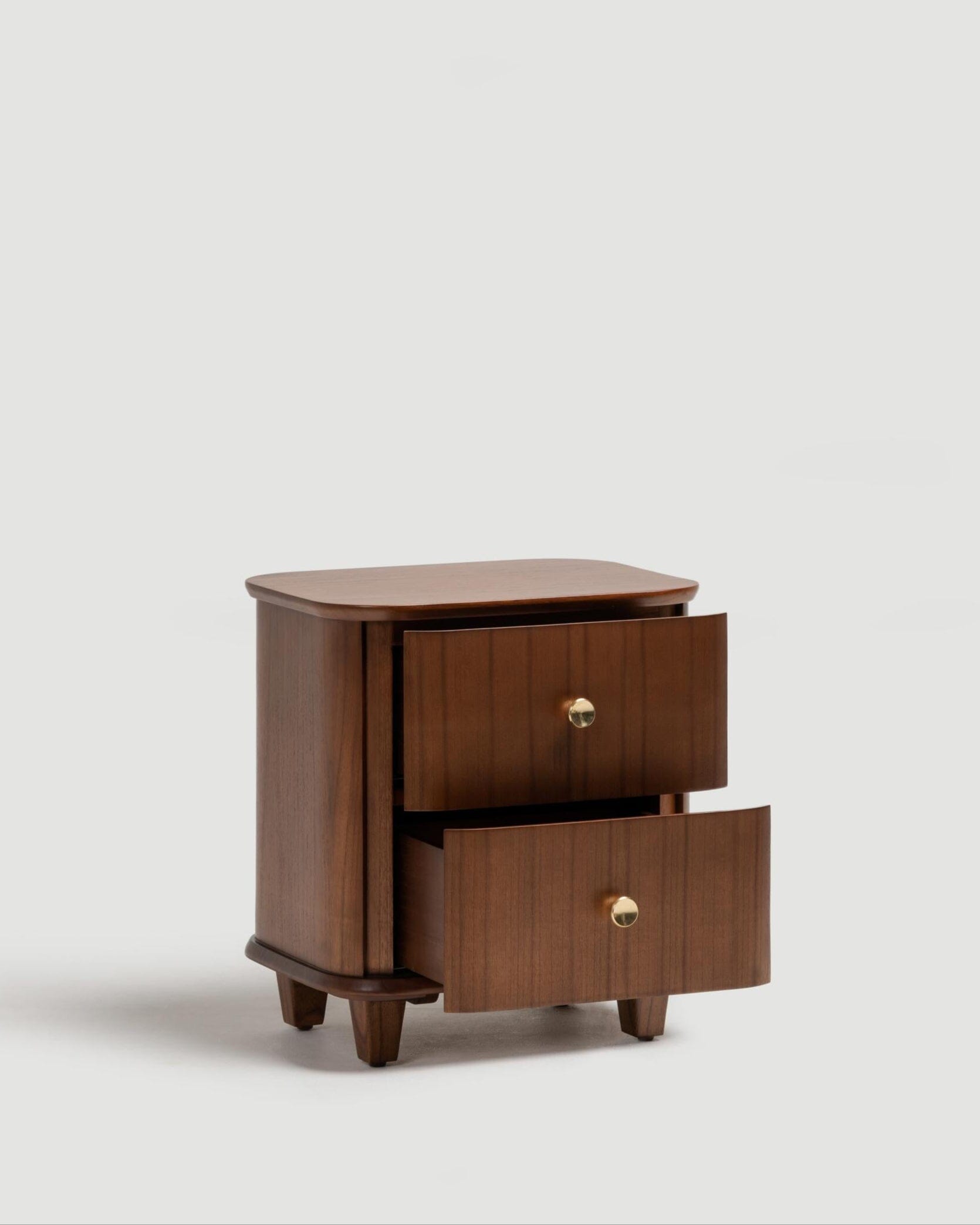 dark wood nightstands, 2 drawer solid wood