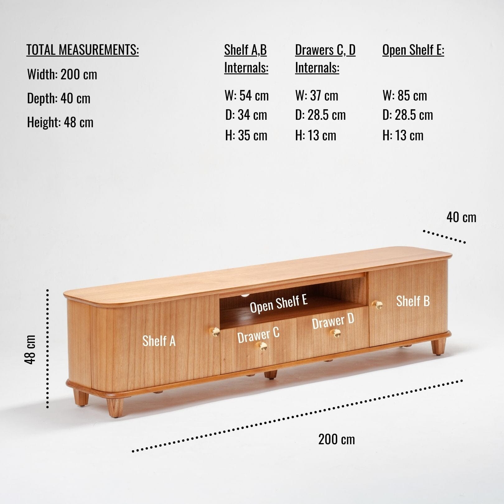 Carmellia TV Console 200cm