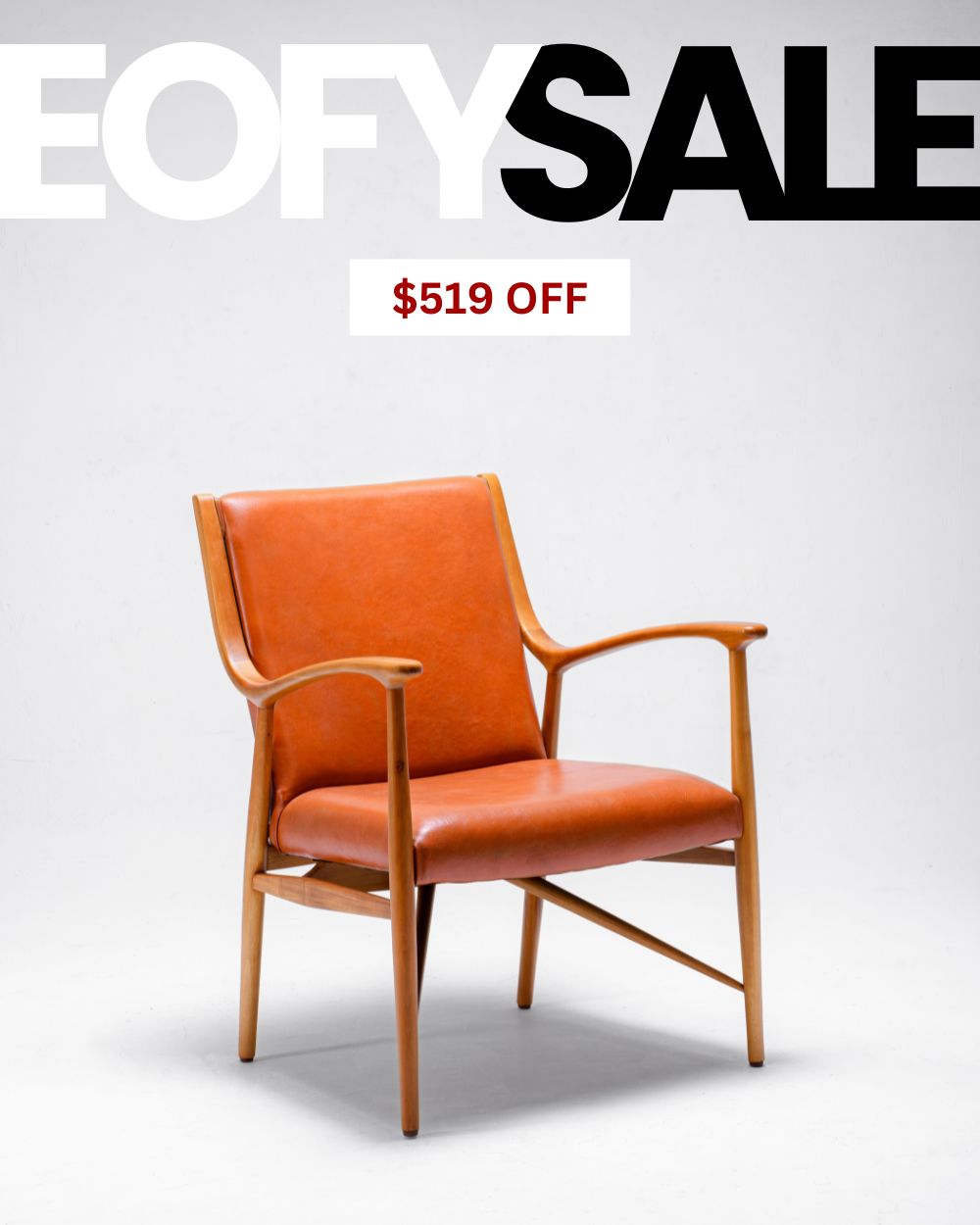 Casa-Blanca Armchair | Terracota Full-Grain Leather