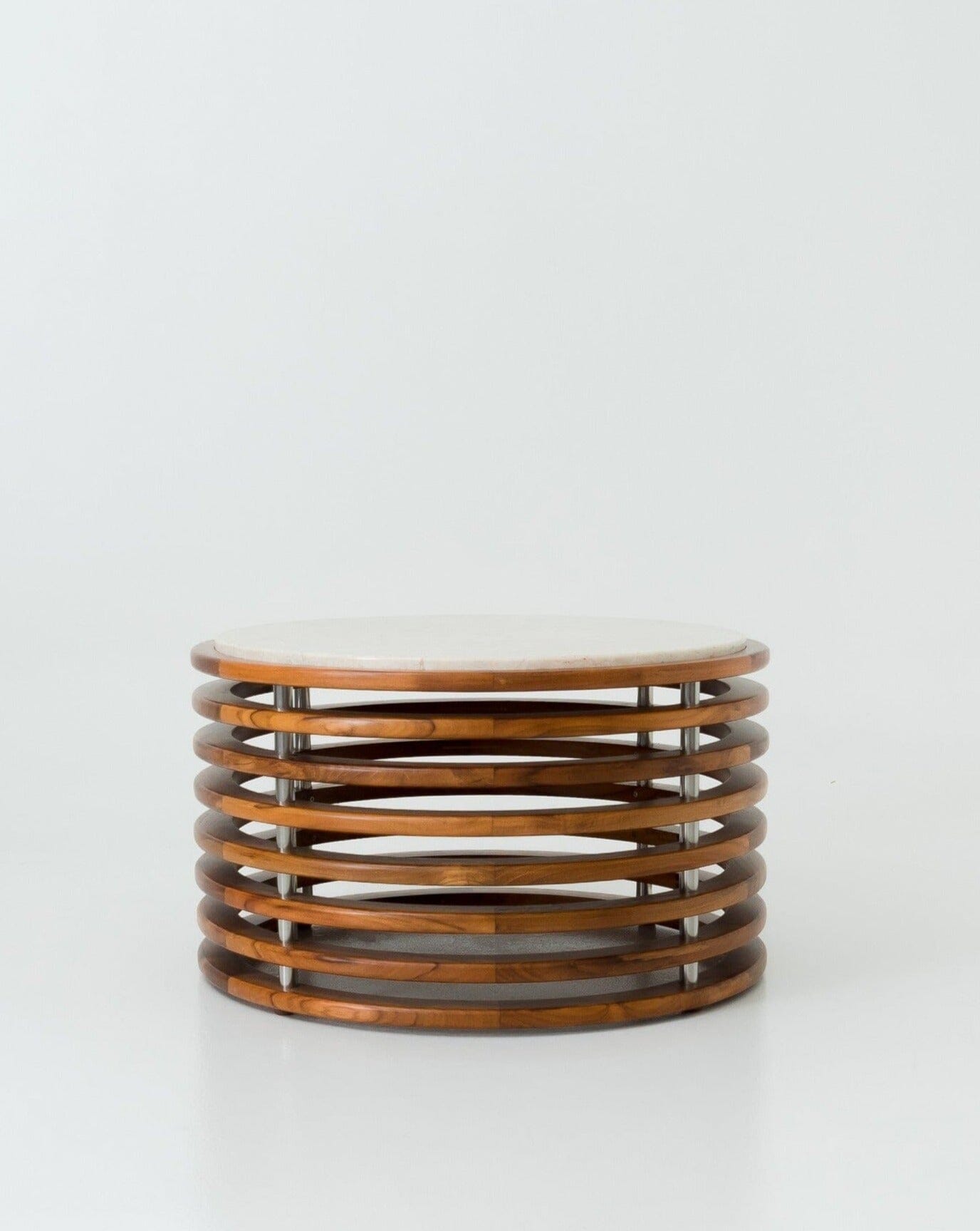 Catania Marble Table - Outdoor Tables Teak Wood - Larkwood Furniture