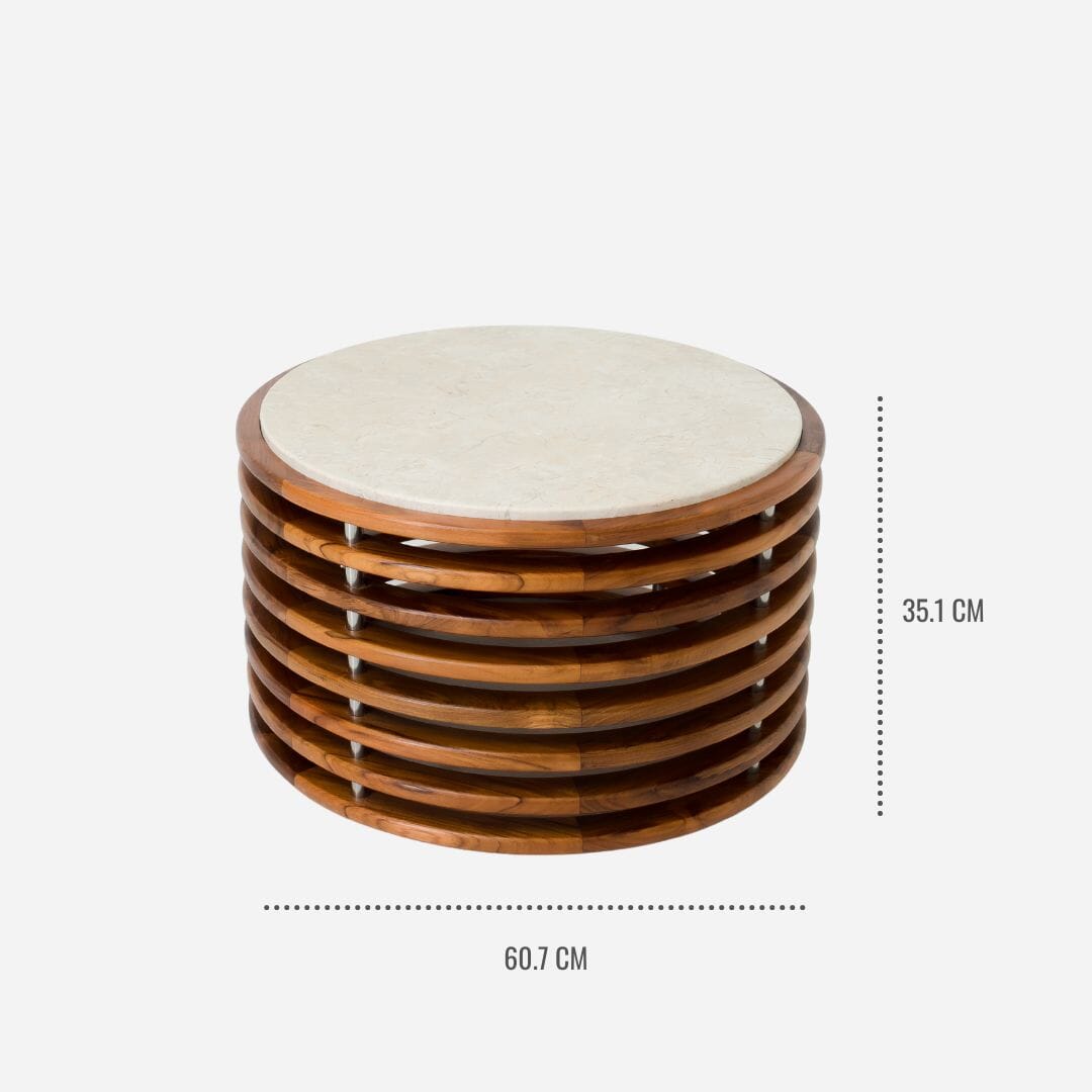 Catania Marble Table - Solid Wood Coffee Tables - Larkwood Furniture