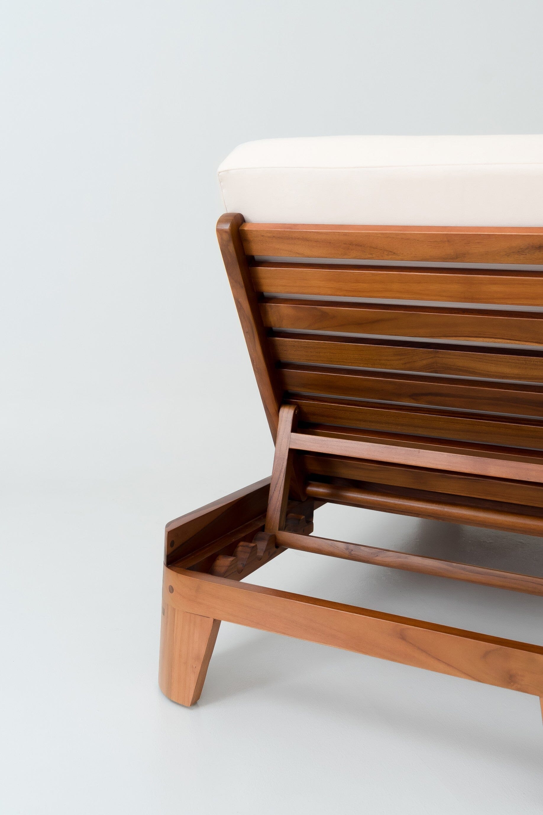 Catania Sun Lounge - wooden bed with cushion- Larkwood Furniture