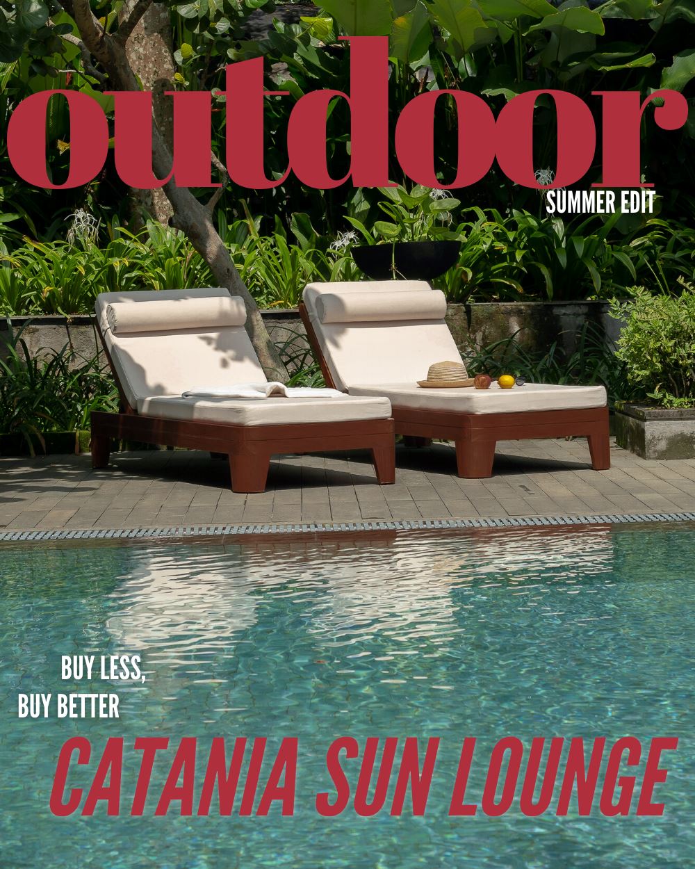 Catania Sun Lounge - Wooden Sun Lounger - Larkwood Furniture