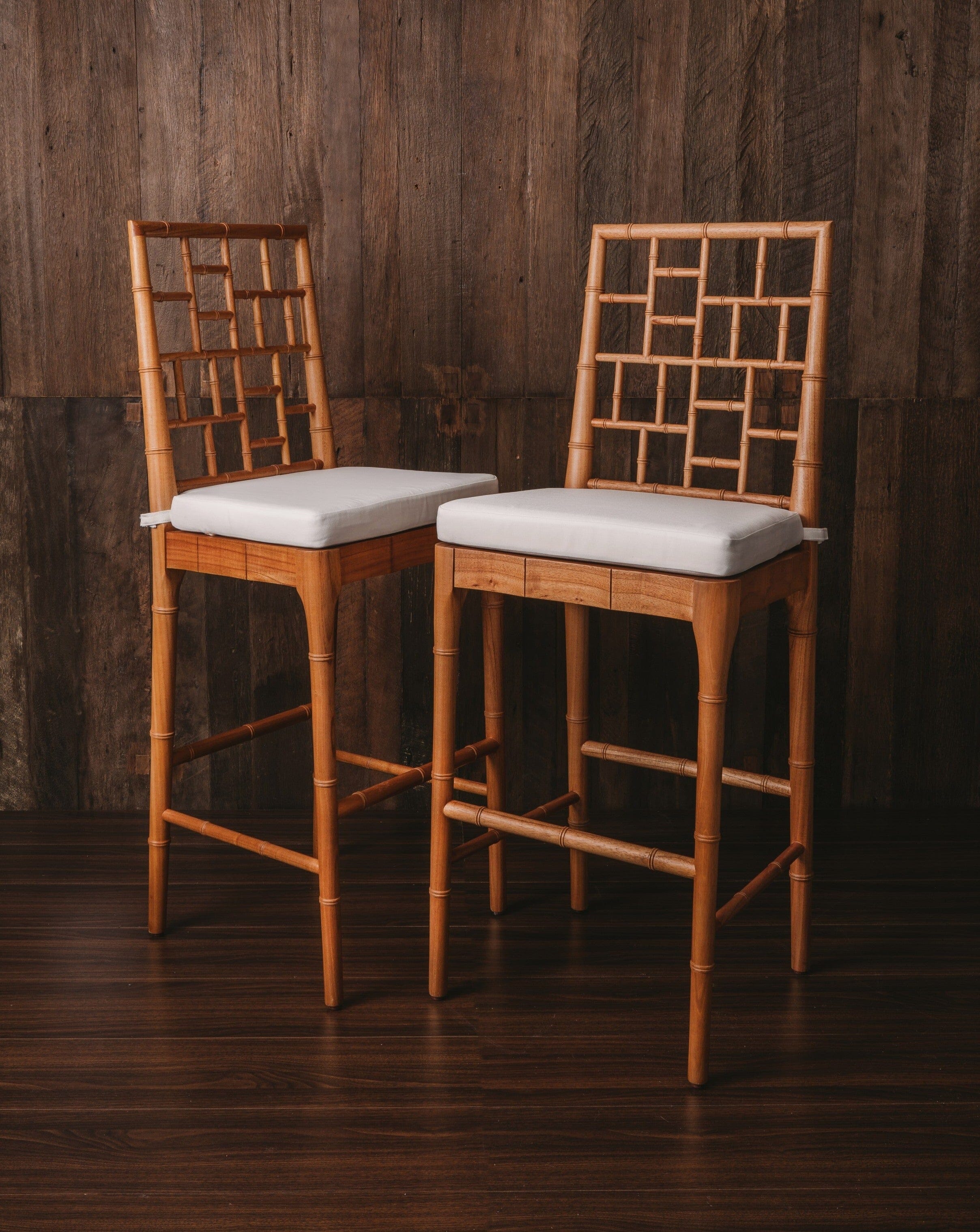 Chinese Chipppendale Bar Stool - Wooden Bar Stool - Larkwood Furniture