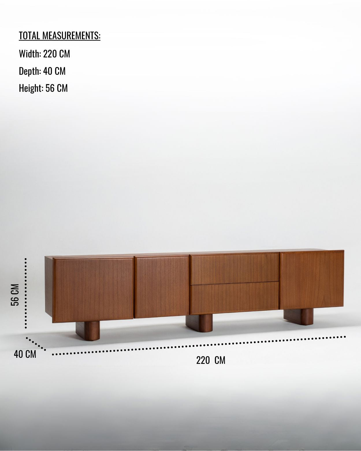 larkwood furniture tv console dimensions
