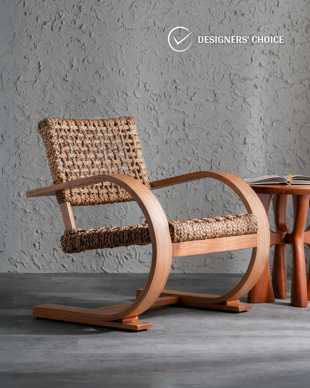 French Modernist Armchair - water hyacinth armchair - Larkwood Furniture