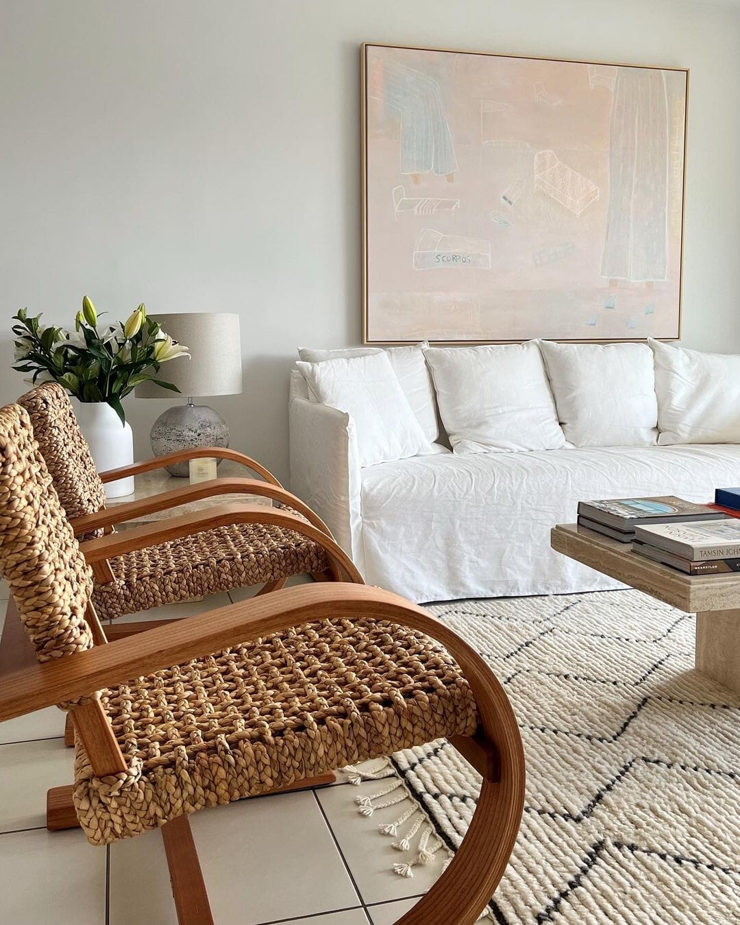 French Modernist Armchair - woven chairs - Larkwood Furniture