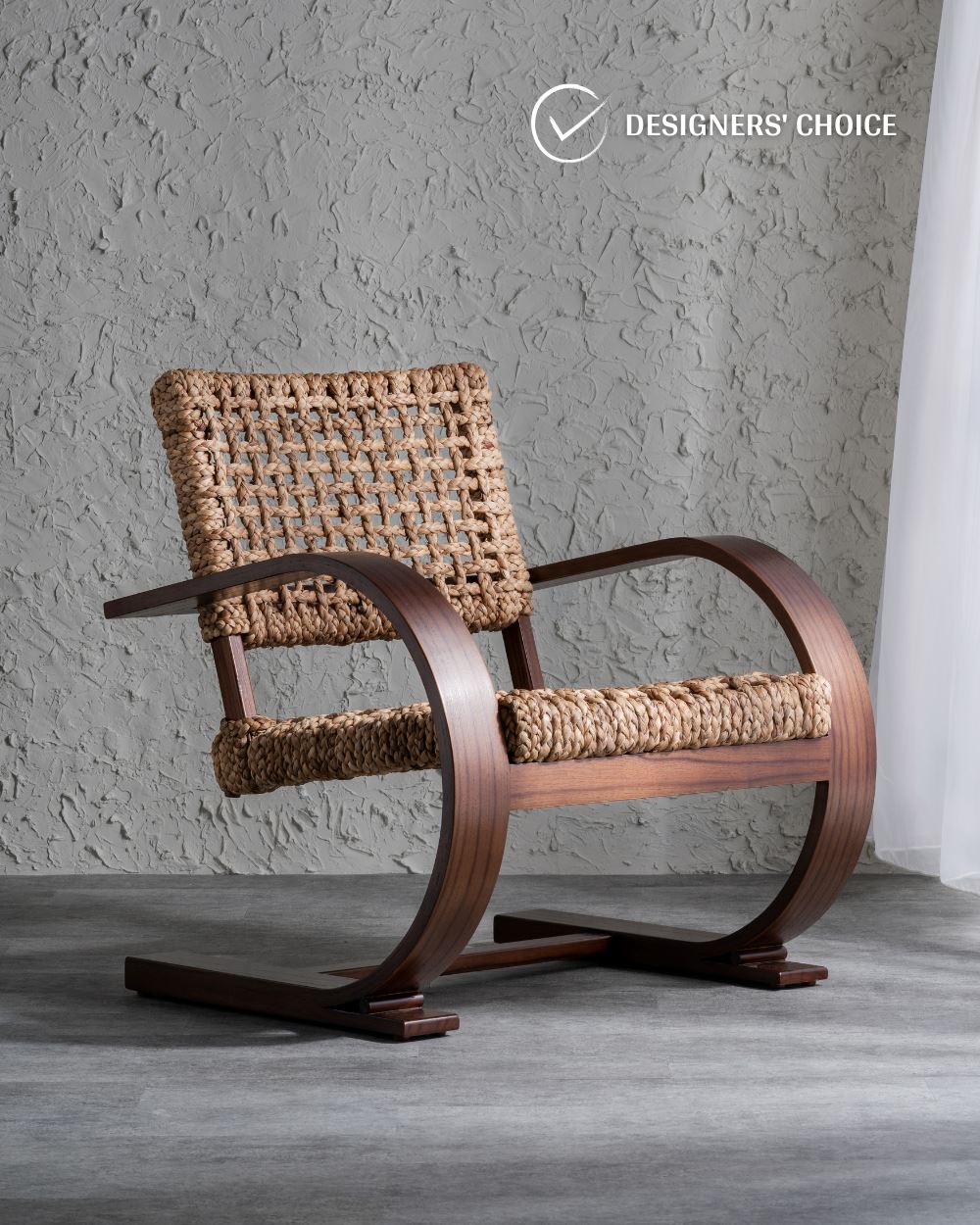 French Modernist Armchair - wooden dark armchair - Larkwood Furniture