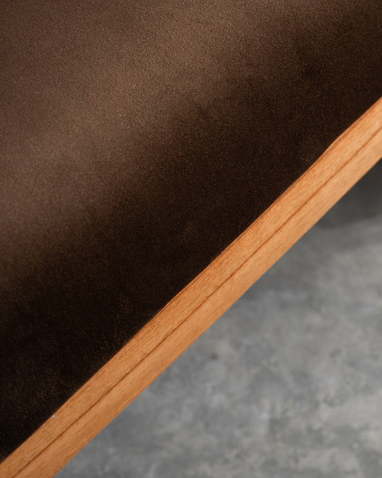 french modernist armchair - velvet soft comfy fabric - larkwood furniture