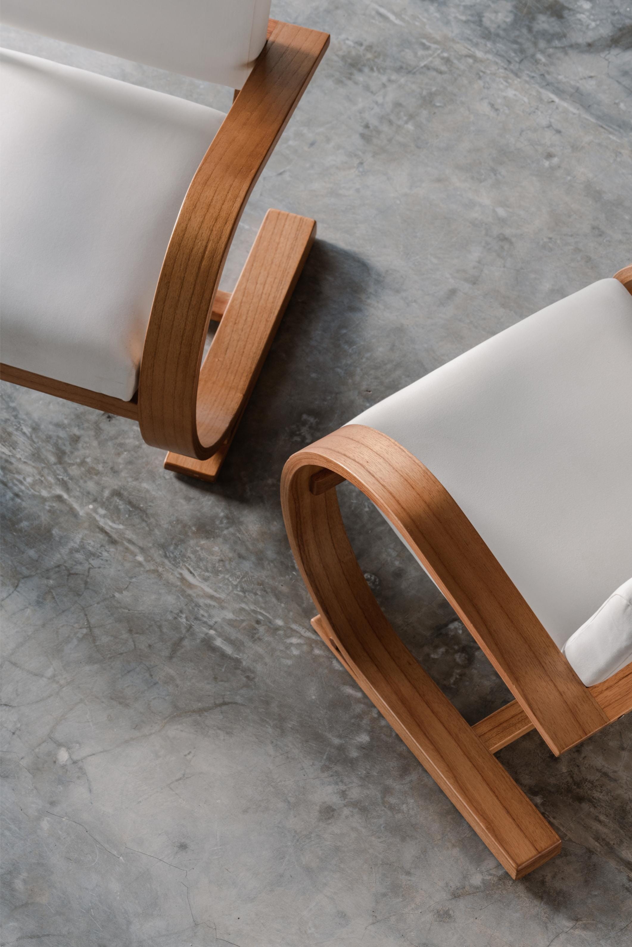 French Modernist Armchair | Soft White