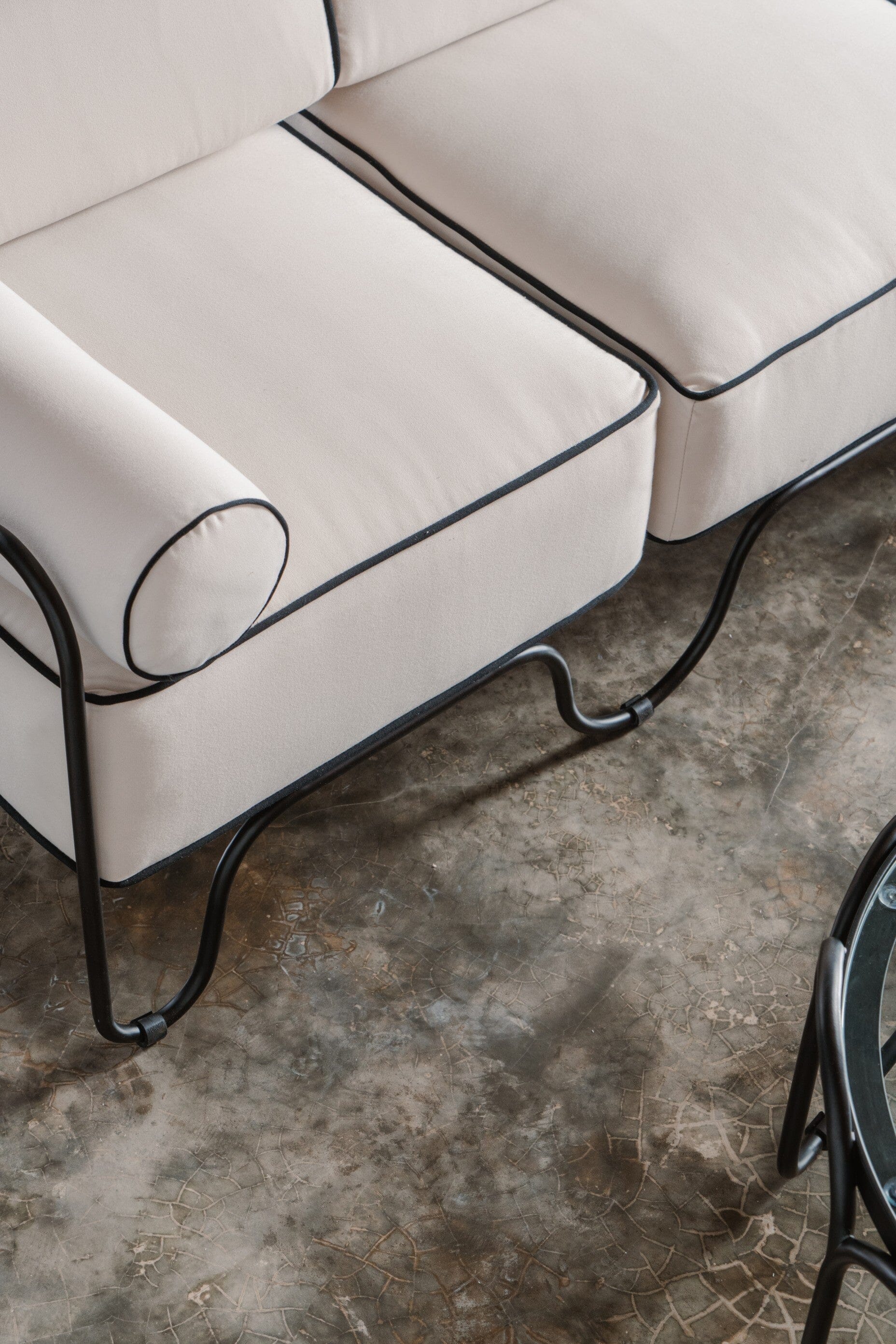 outdoor sofa, black metal furniture australia