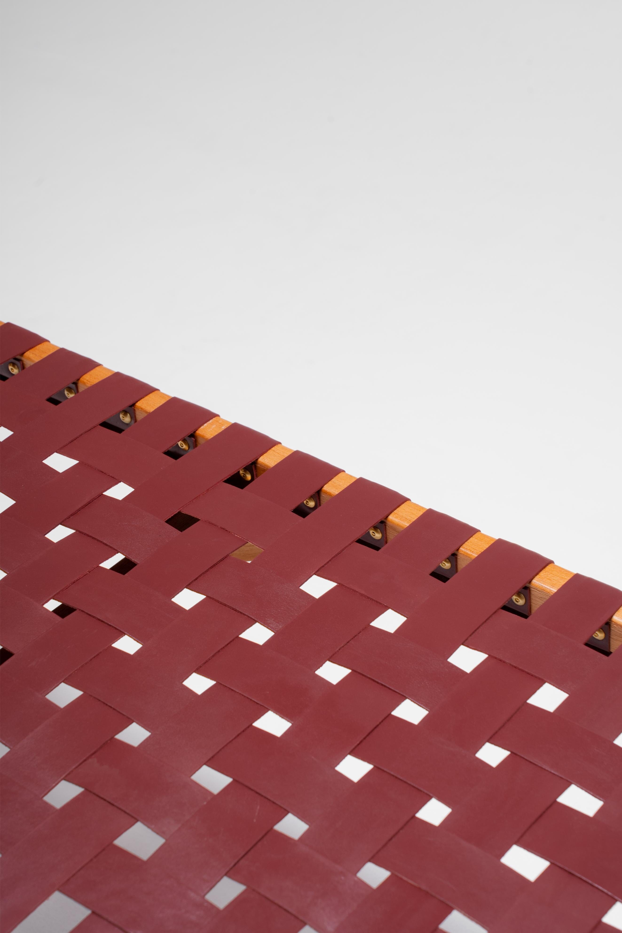 Full-Grain Leather Woven | Bench