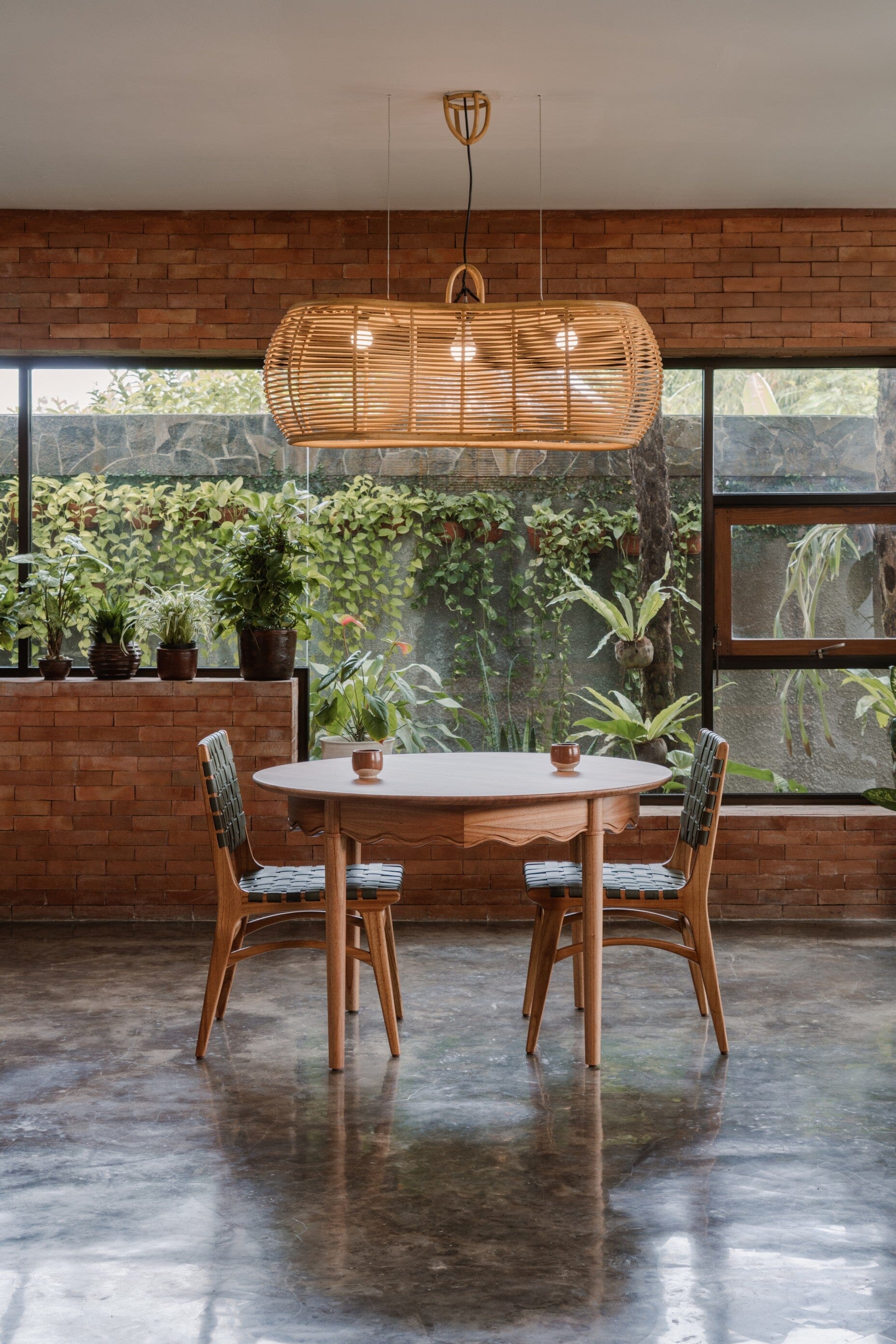 Full-Grain Leather Woven | Dining Chair