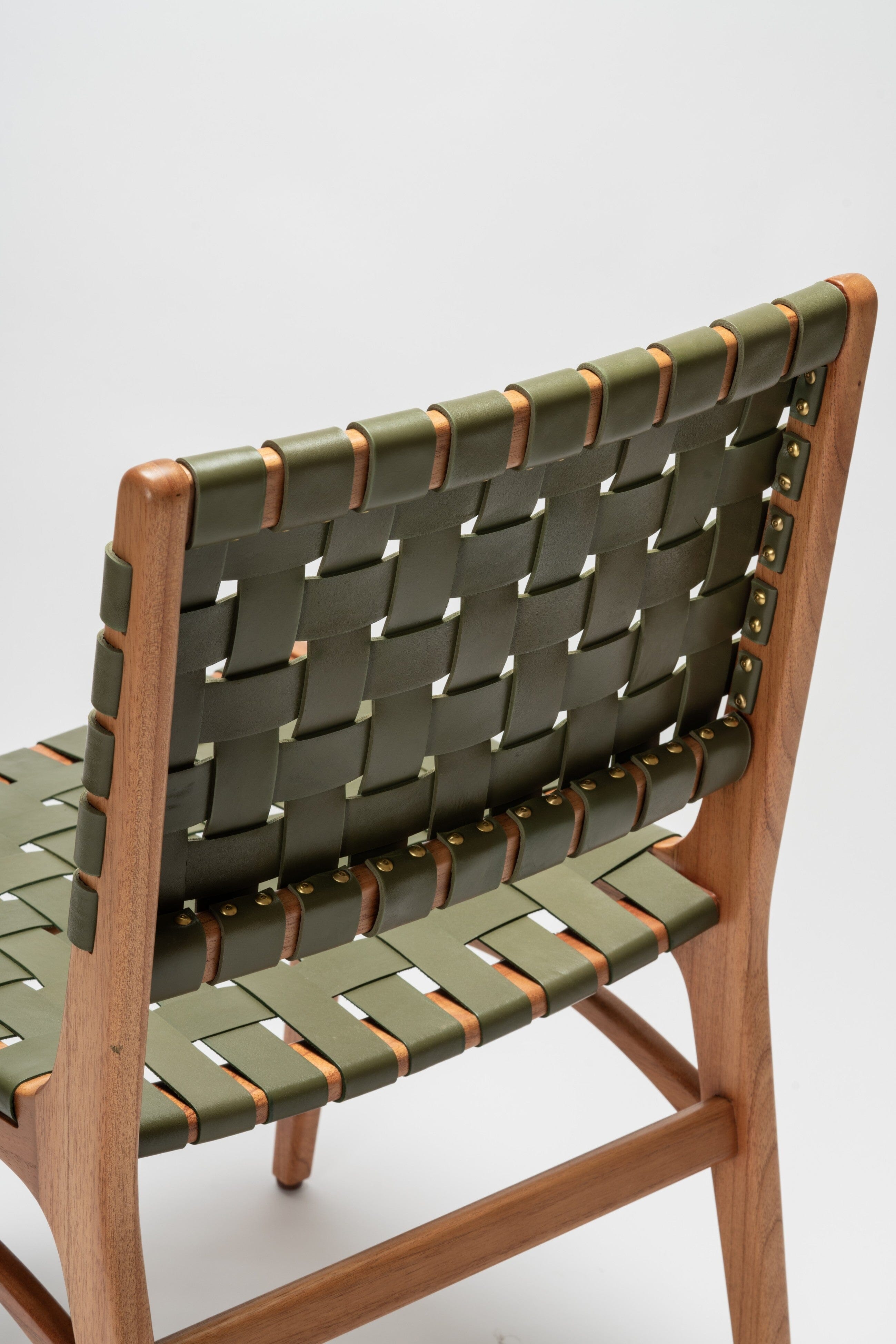 Full Grain Leather Woven Dining Chair - Dining Chairs Sydney - Larkwood Furniture