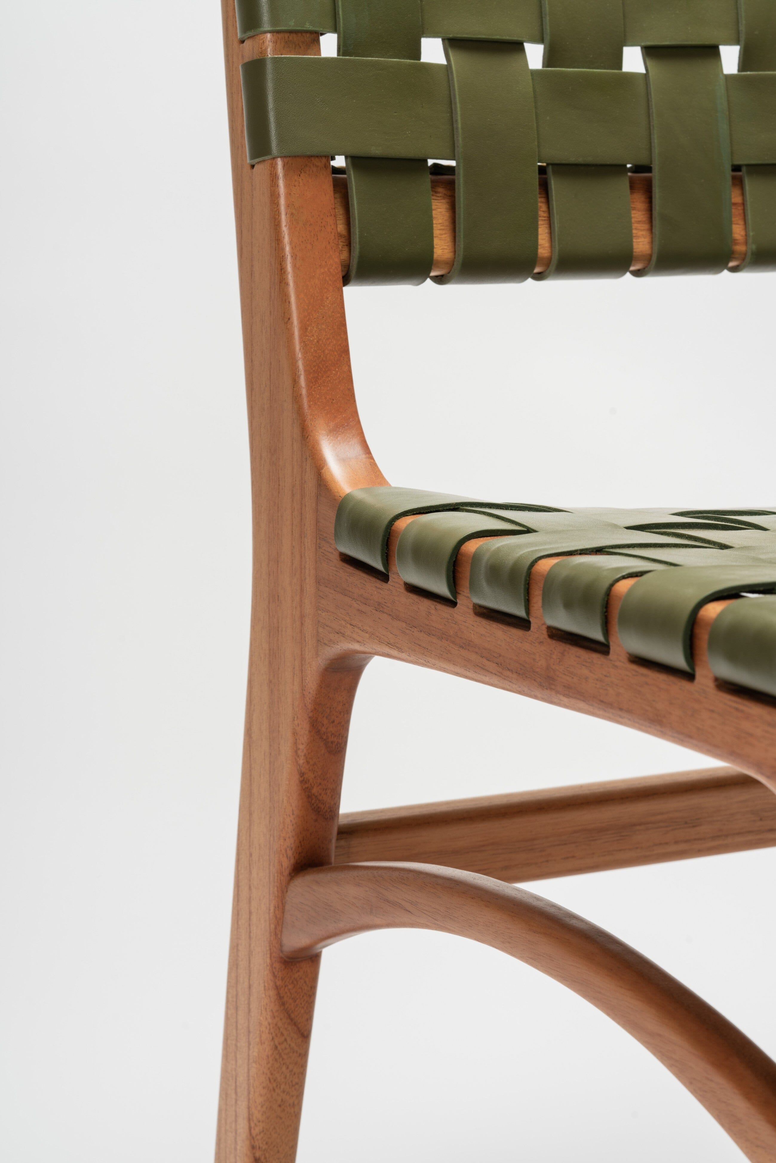 Full Grain Leather Woven Dining Chair - Dining Chairs Australia - Larkwood Furniture