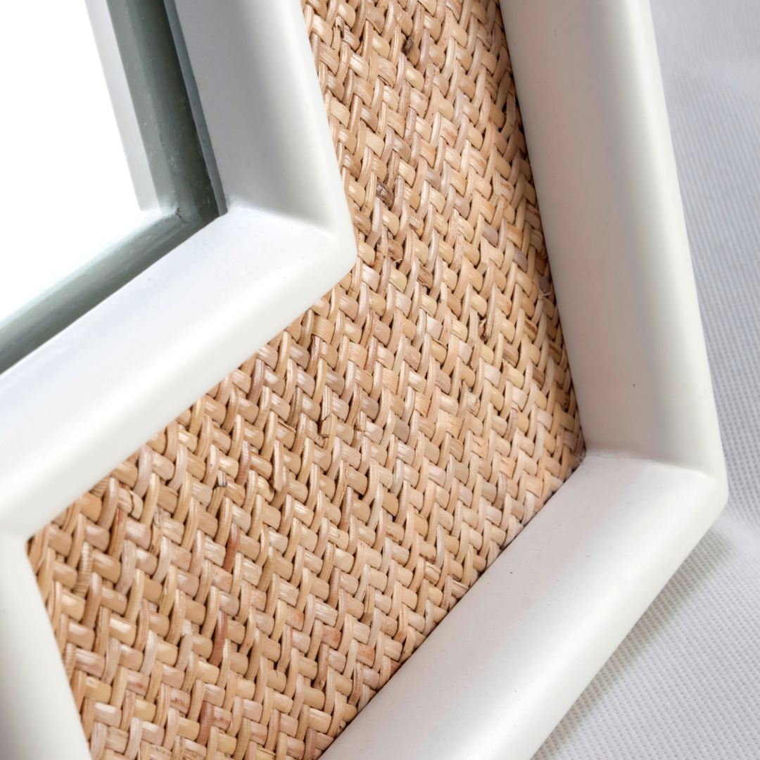 Hampton Mirror - natural rattan mirror - Larkwood Furniture