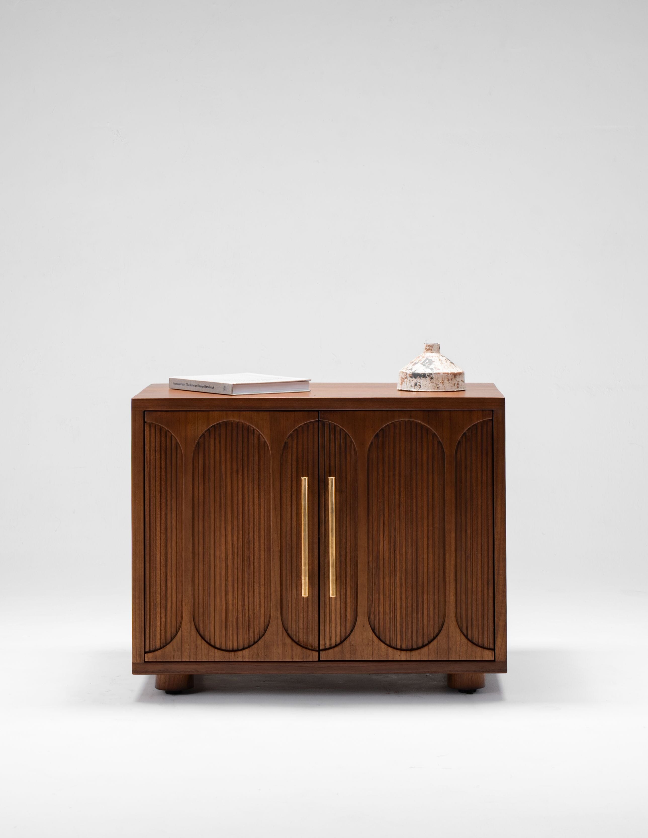 bedside table nightstands, dark wood colour