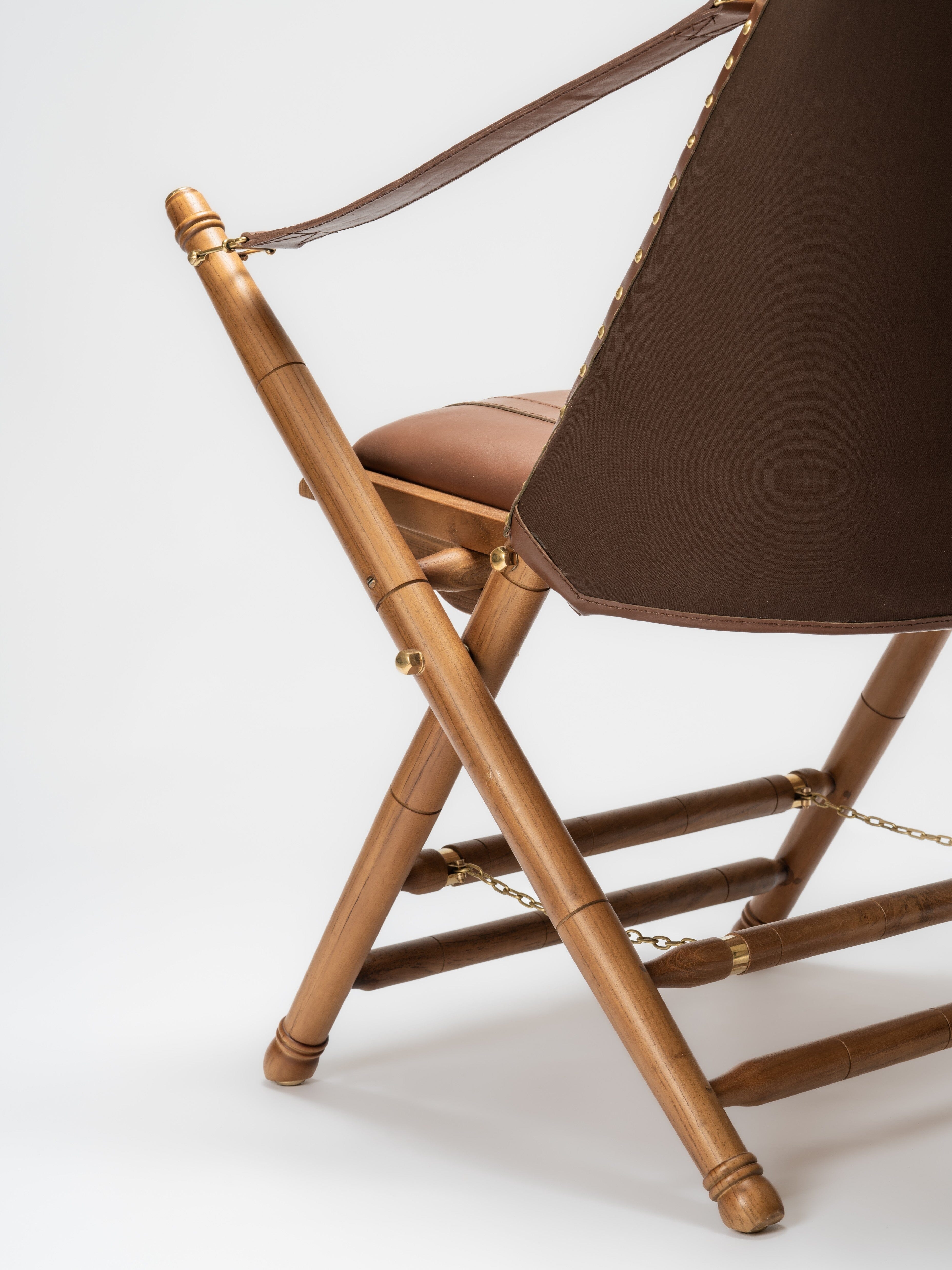 Hunter Safari - leather teak chairs - Larkwood Furniture