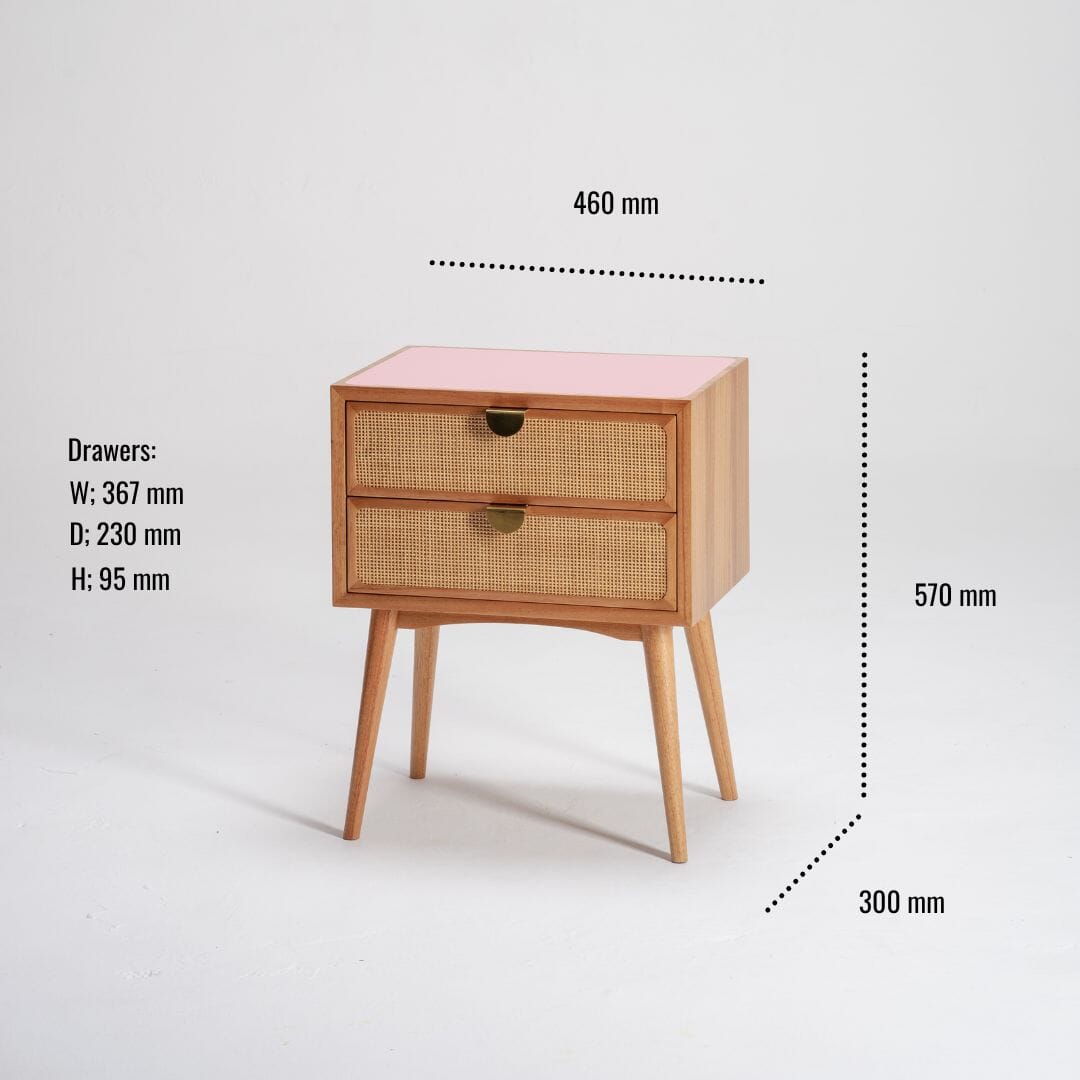 Lagos Bedside - furniture storage containers - Larkwood Furniture