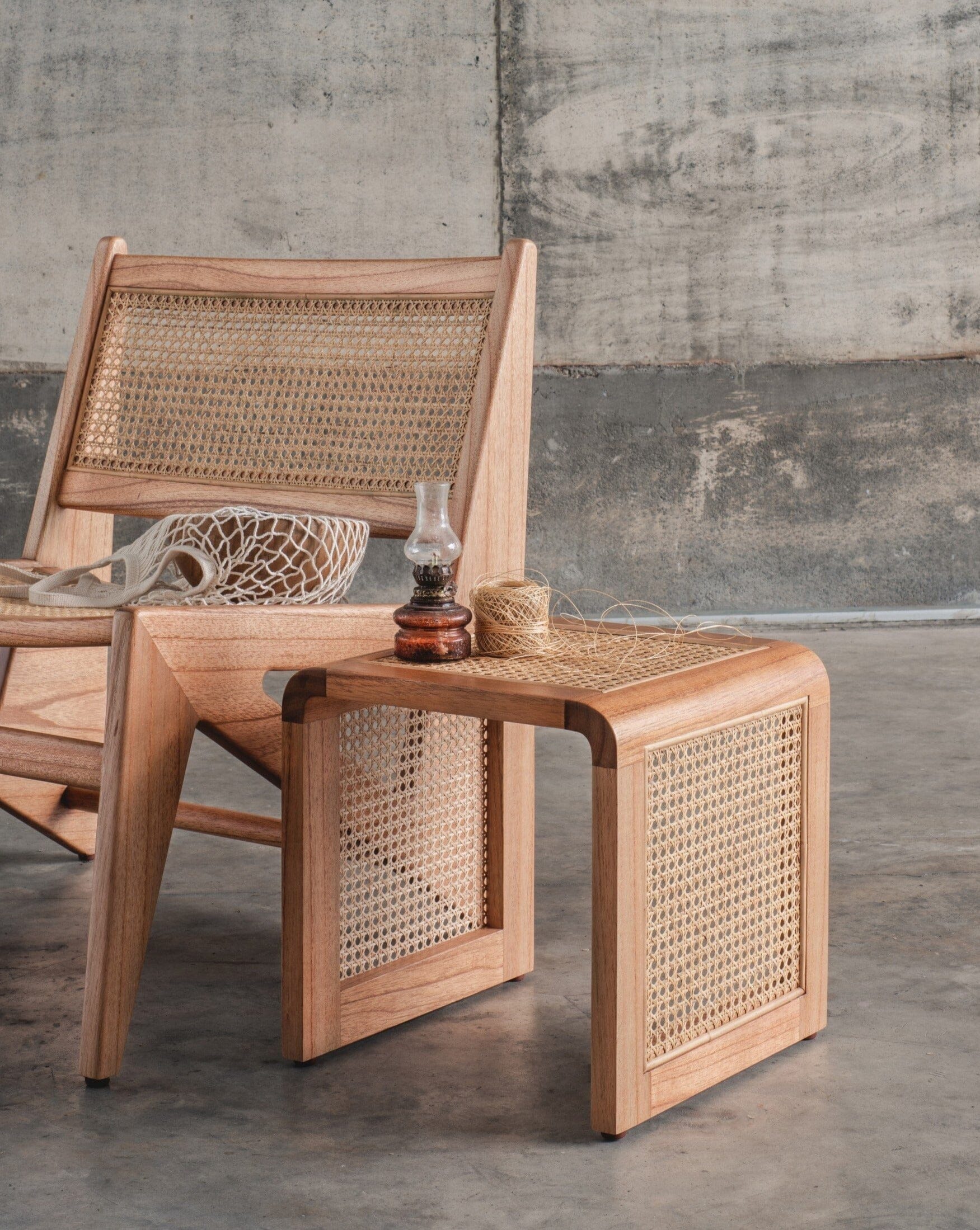 Nimoi Cube solid table- natural wooden tables - Larkwood Furniture