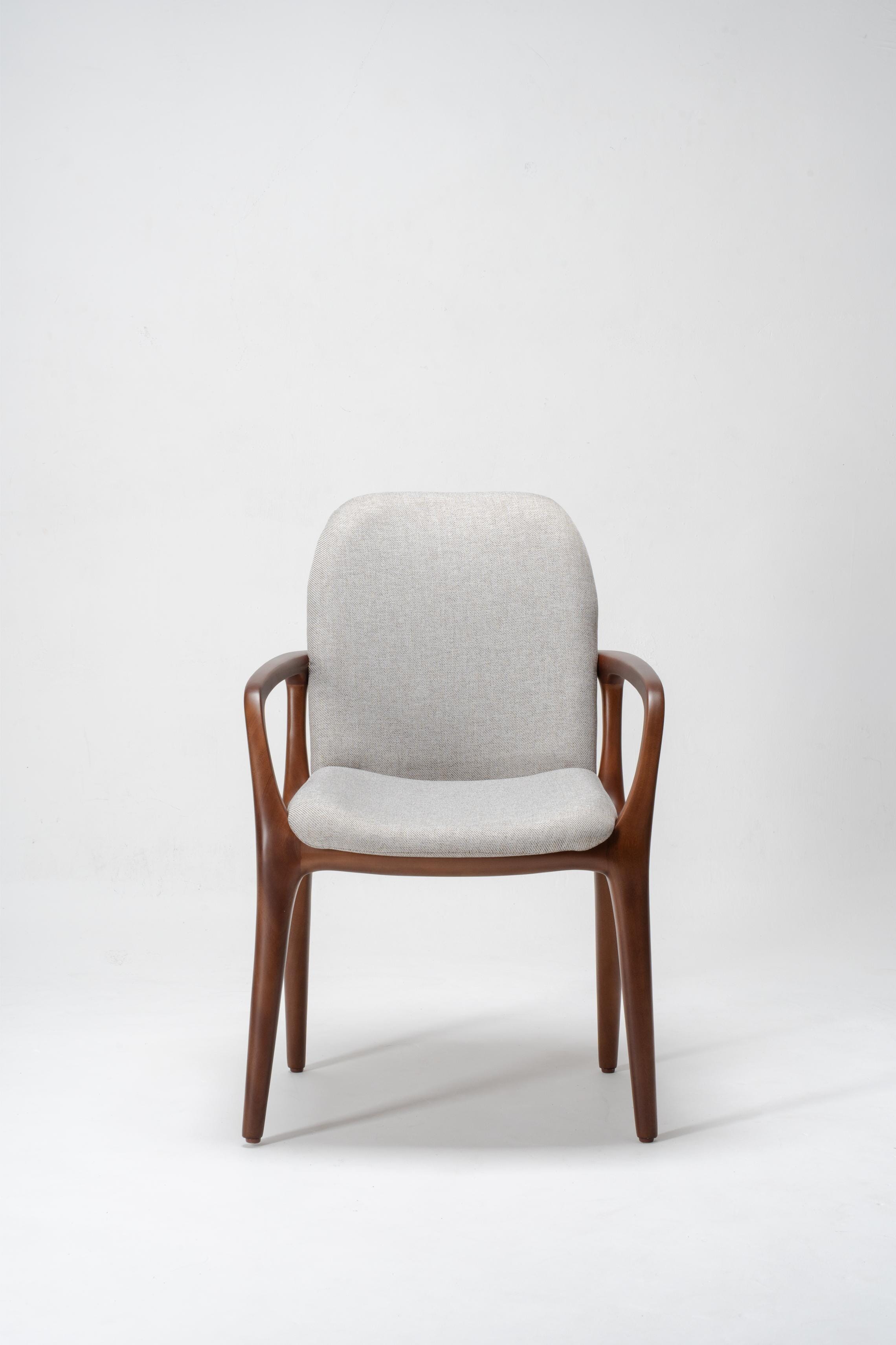 wooden chairs for dining, fabric cushion