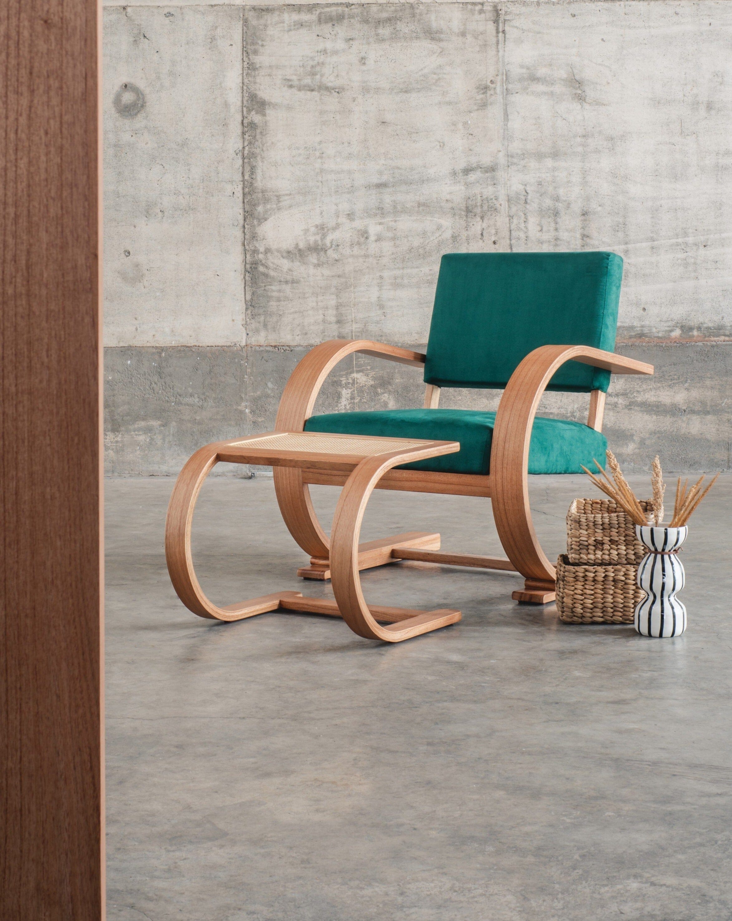 Parisian Side Table - rattan woven side table - Larkwood Furniture