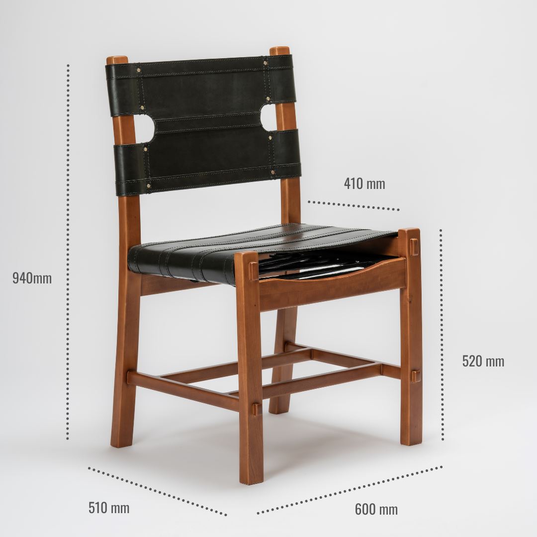 Royce Chair Full Grain - mahogany frame chairs - Larkwood Furniture