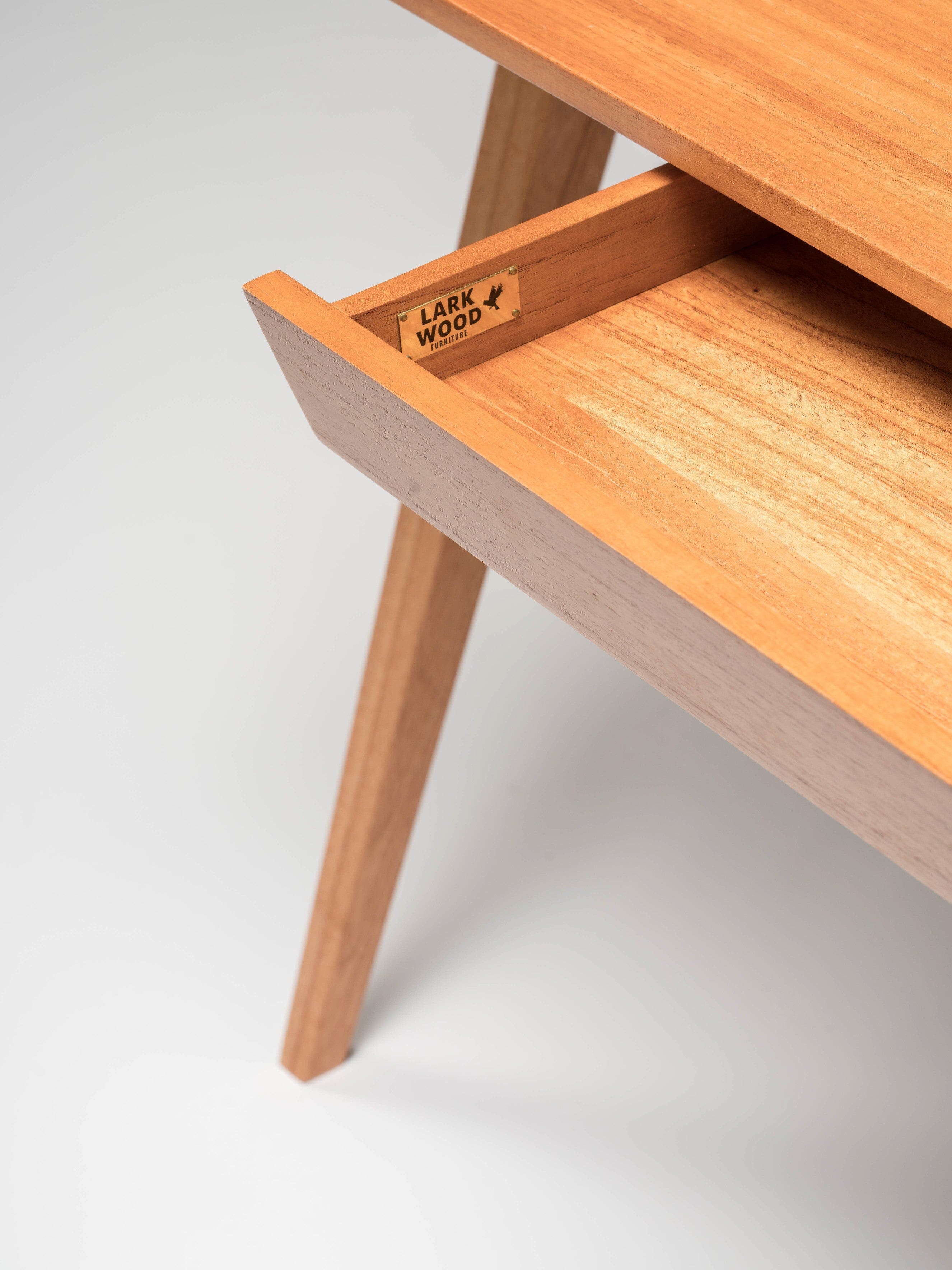 Royce Wooden Desk - wooden table with storage - Larkwood Furniture