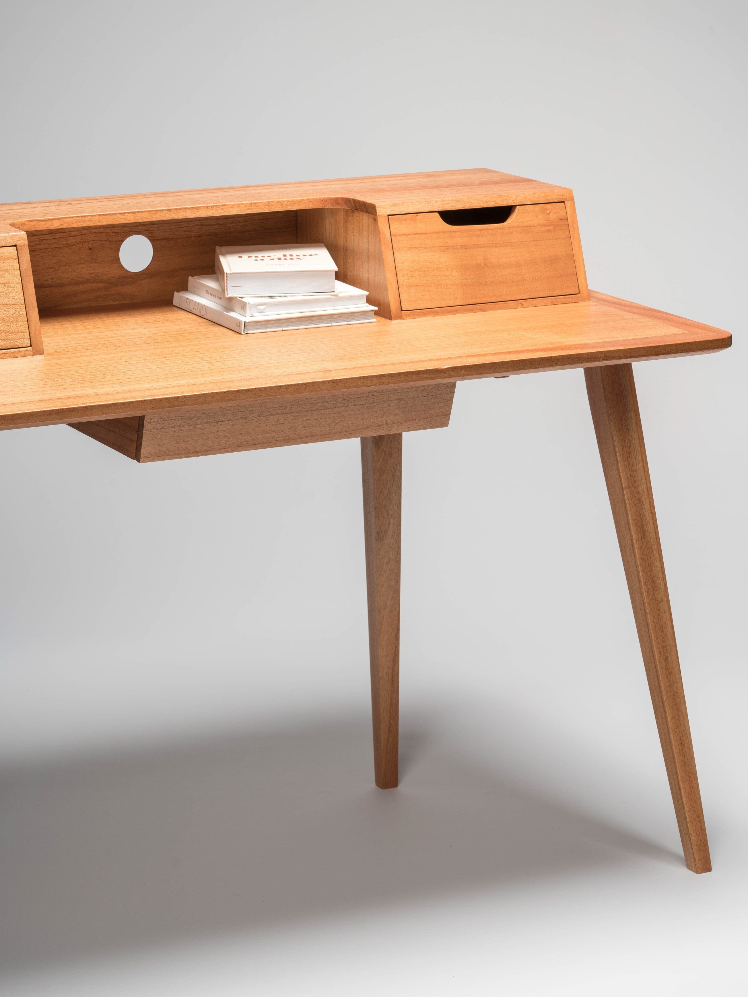 Royce Wooden Desk - wooden desk with drawers - Larkwood Furniture