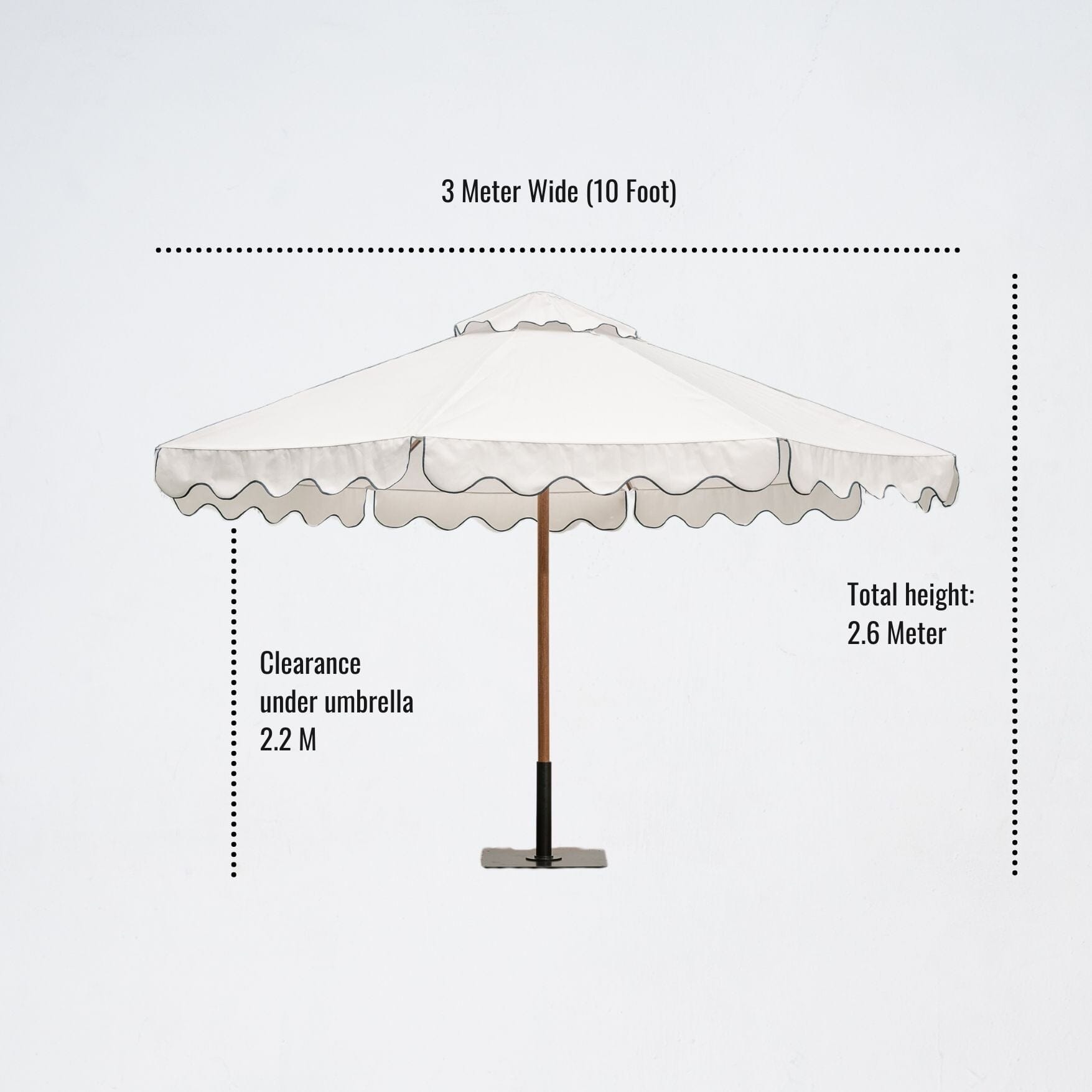 oversized outdoor umbrella dimensions