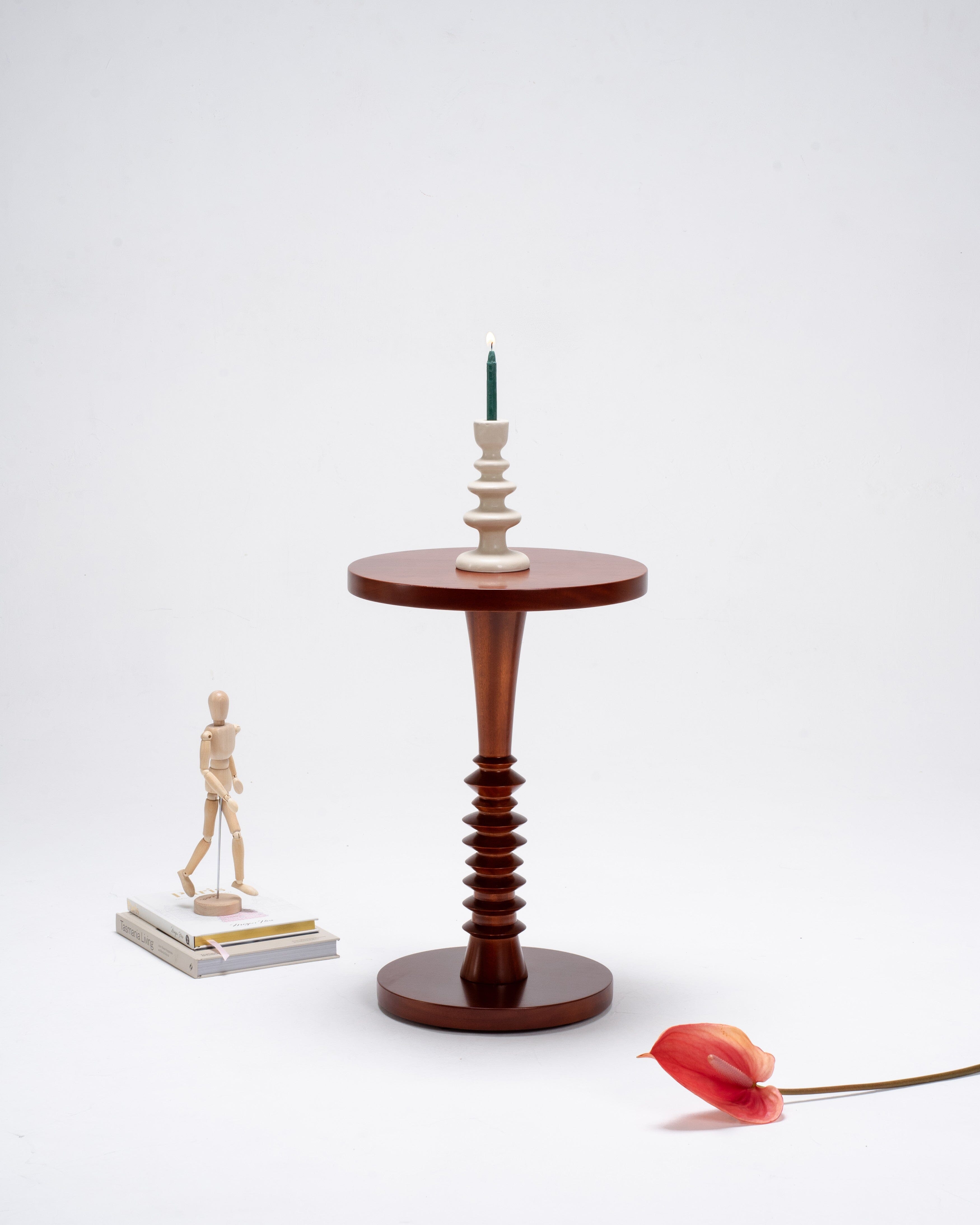 solid wood side table - sculptural side table