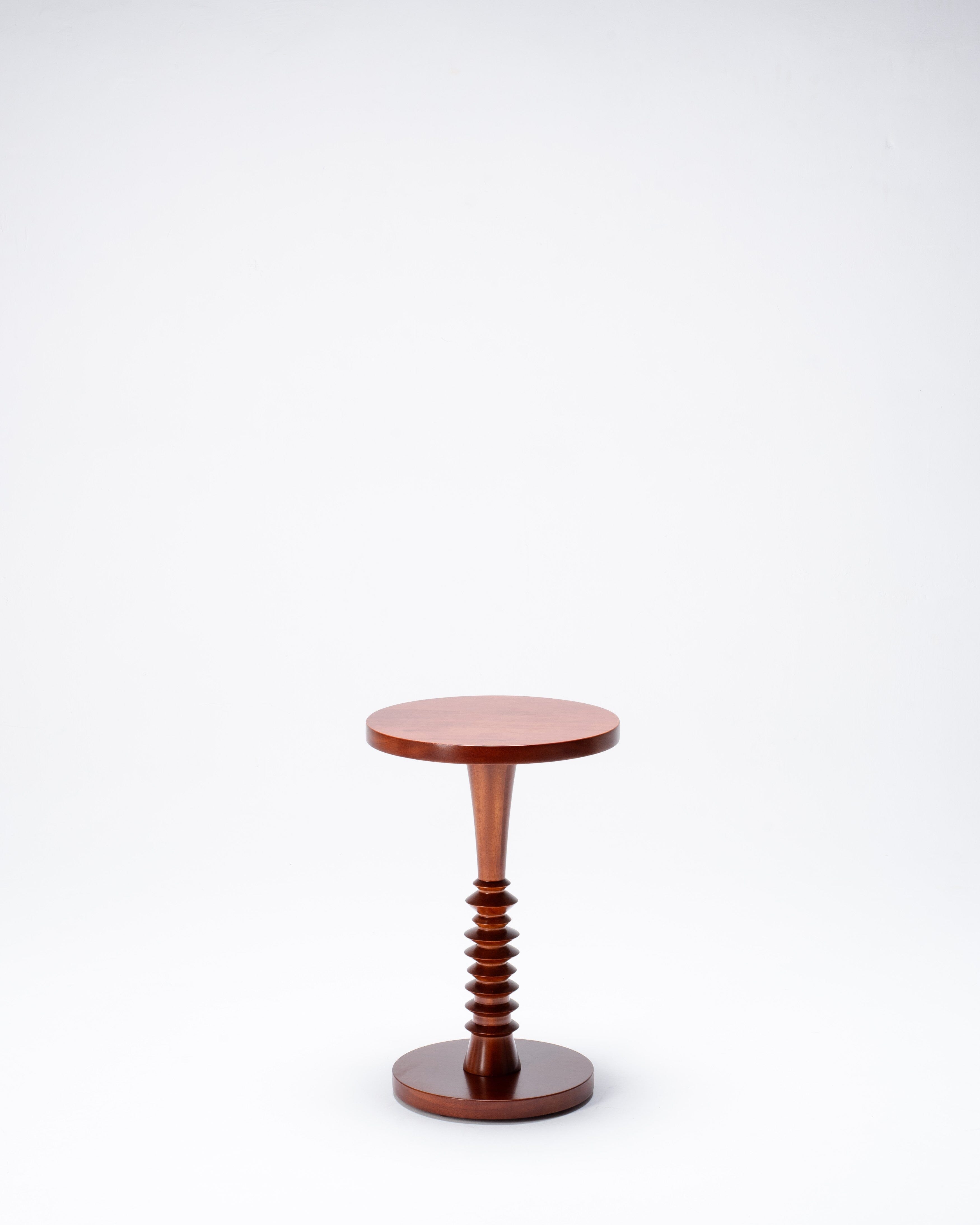 Tall Sculptural Side Table - Wooden Side Table - Larkwood Furniture
