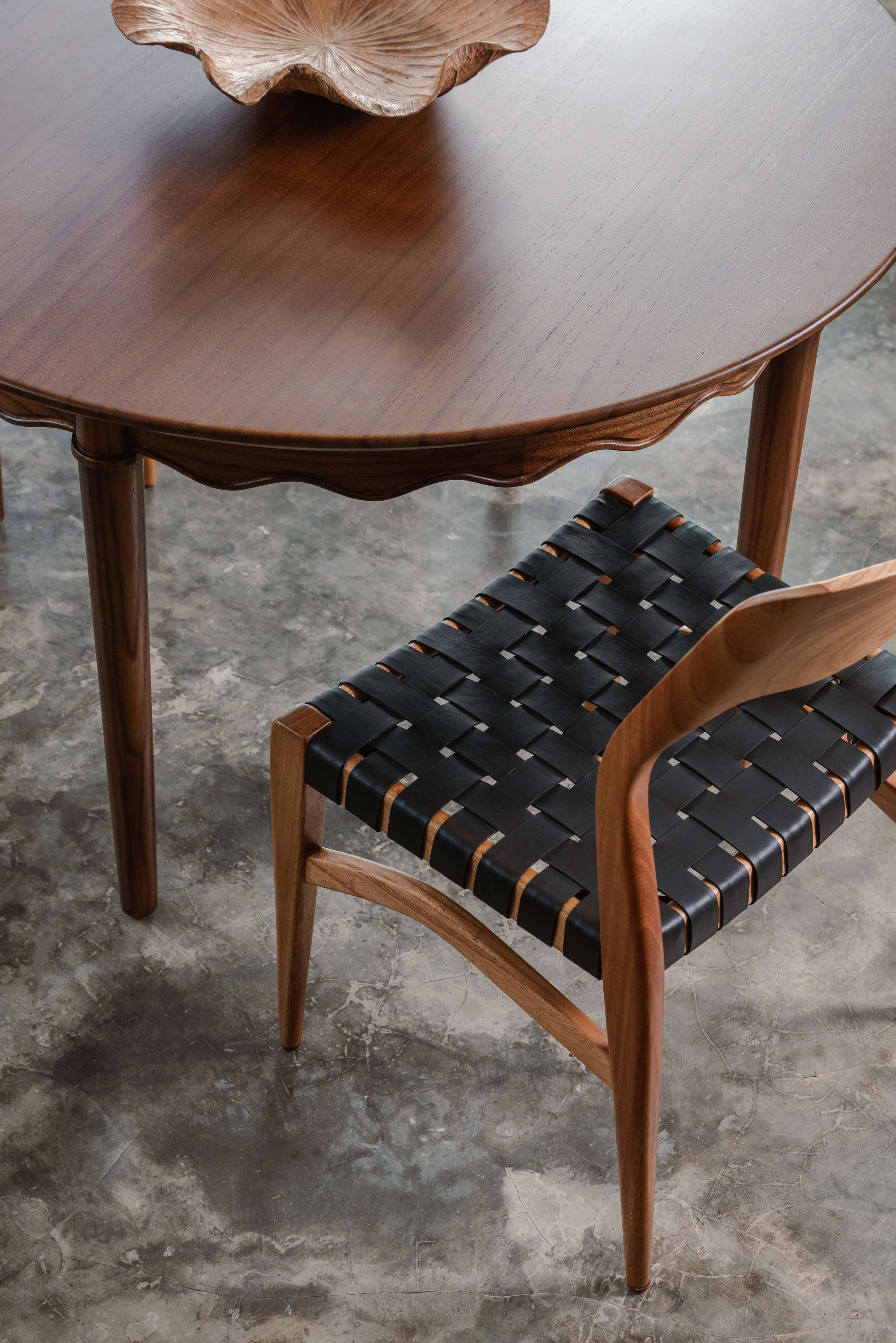 St. Claire Chair Leather Woven