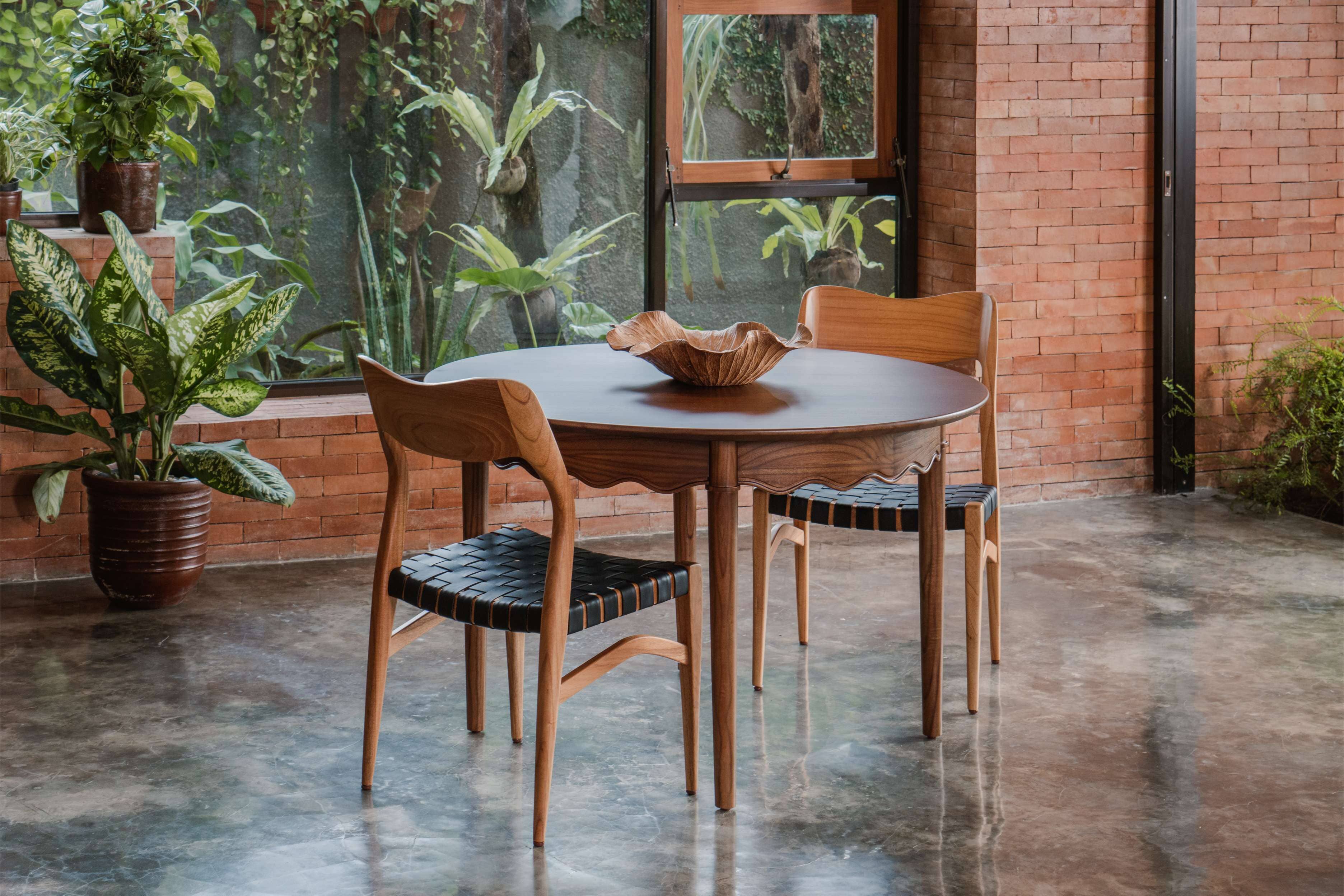 St. Claire Chair Leather Woven