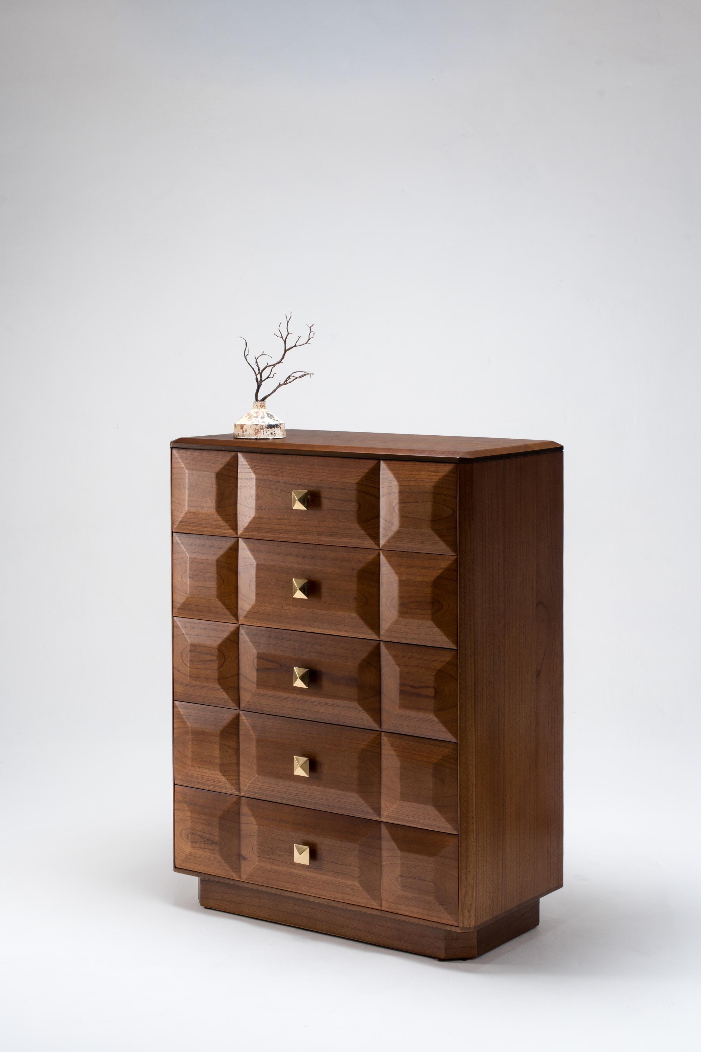 Verona Tall Chest of 5 Drawers