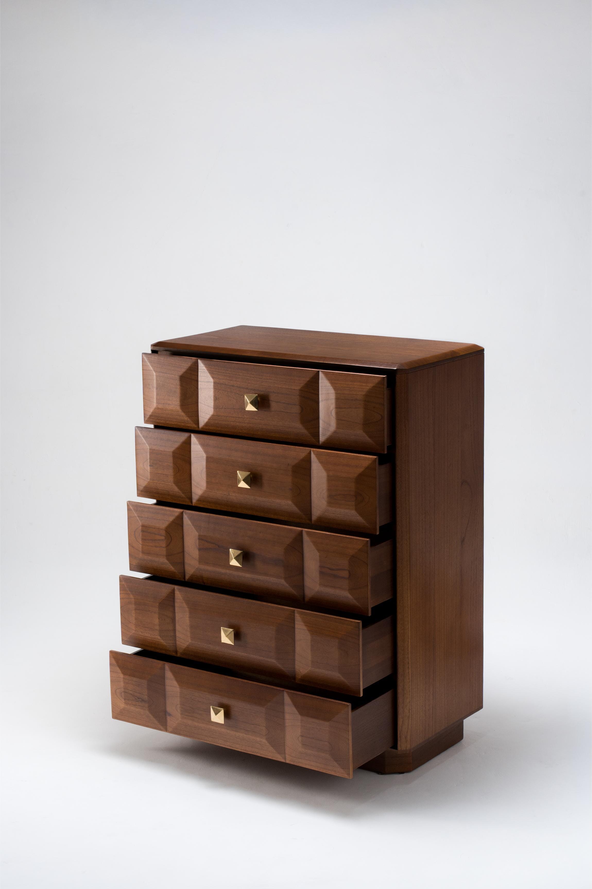 Verona Tall Chest of 5 Drawers