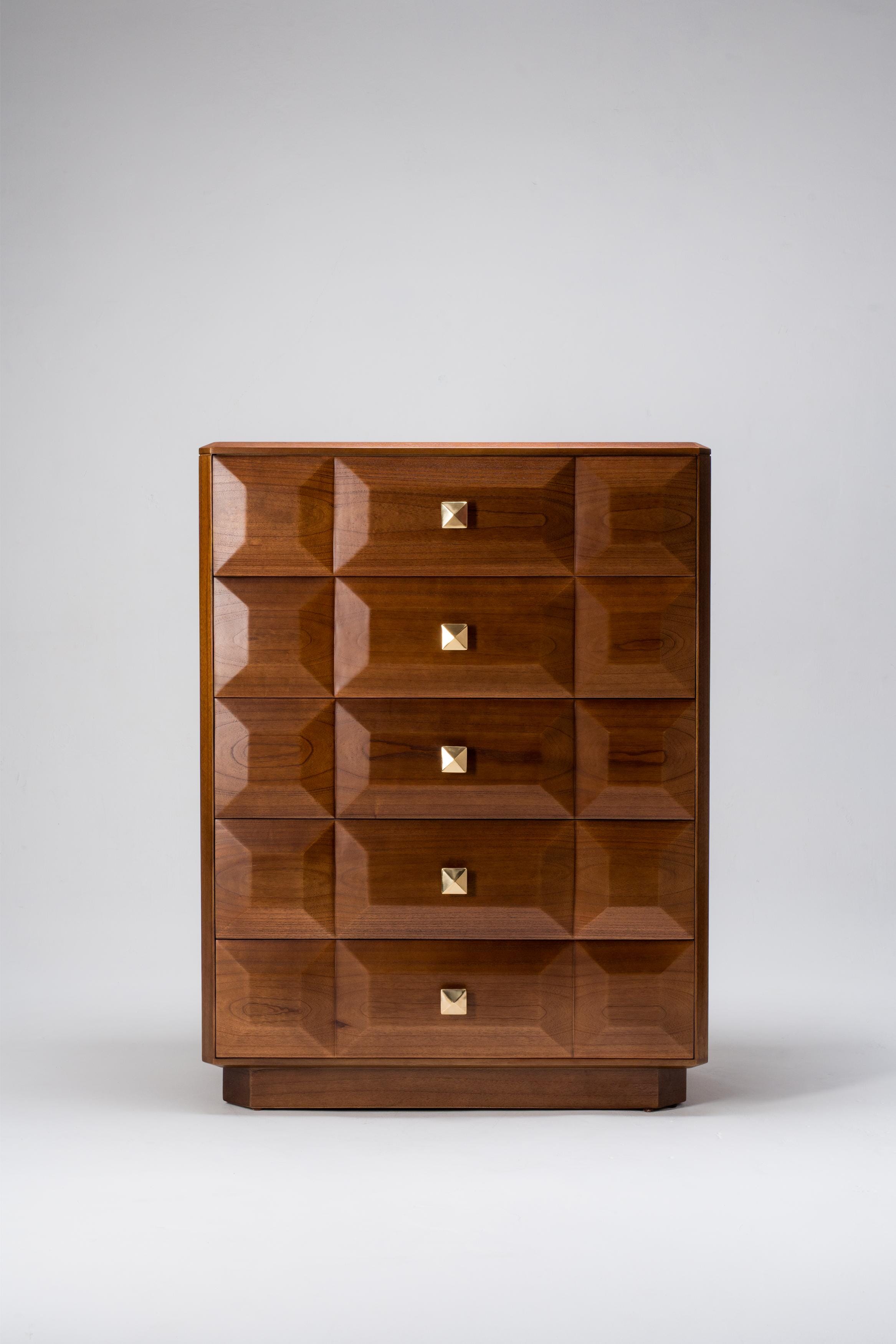 Verona Tall Chest of 5 Drawers