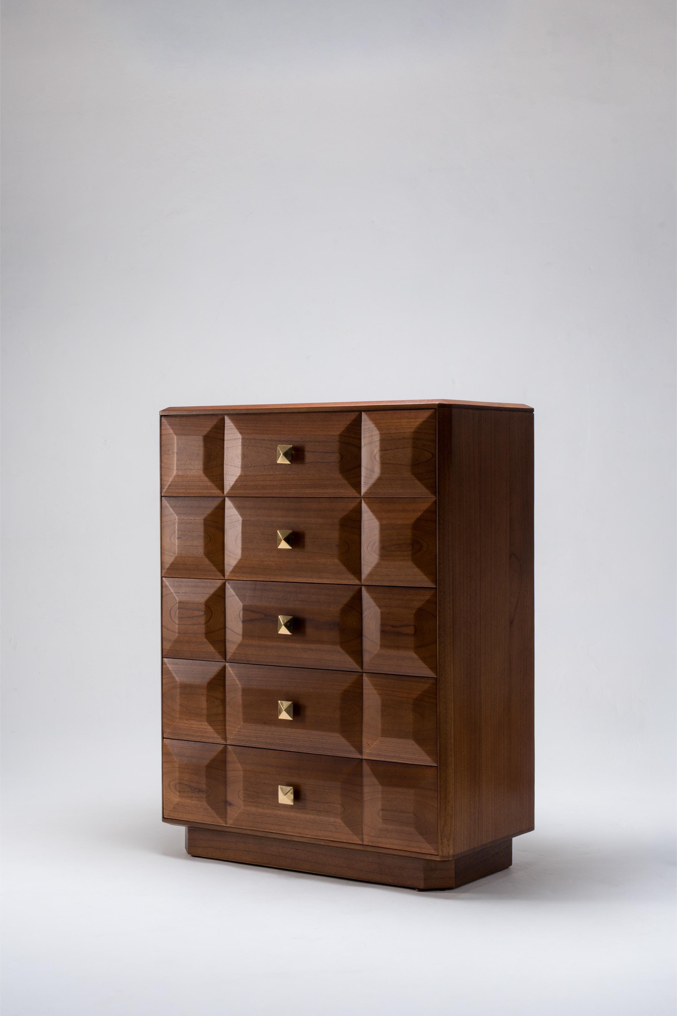 Verona Tall Chest of 5 Drawers