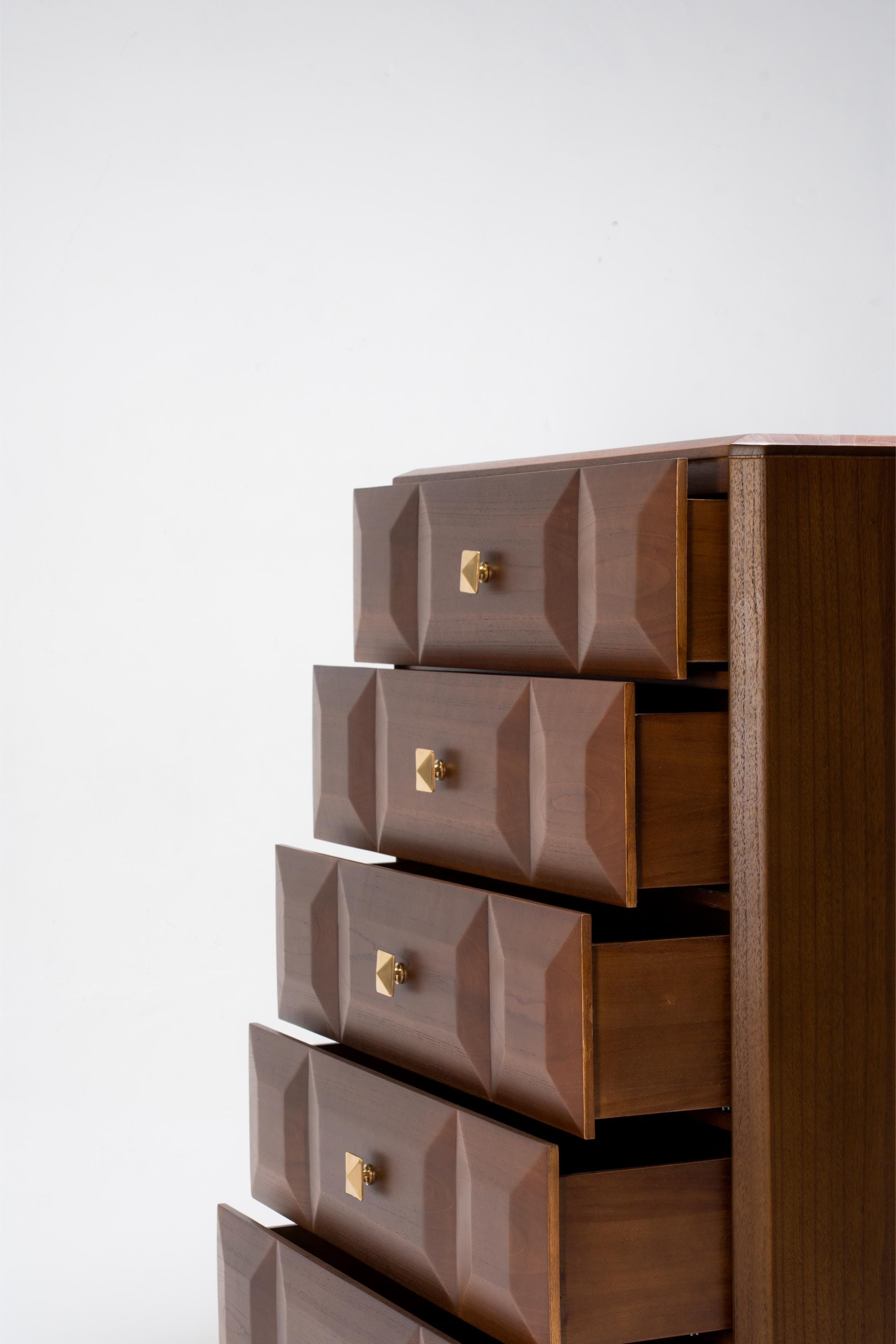 Verona Tall Chest of 5 Drawers