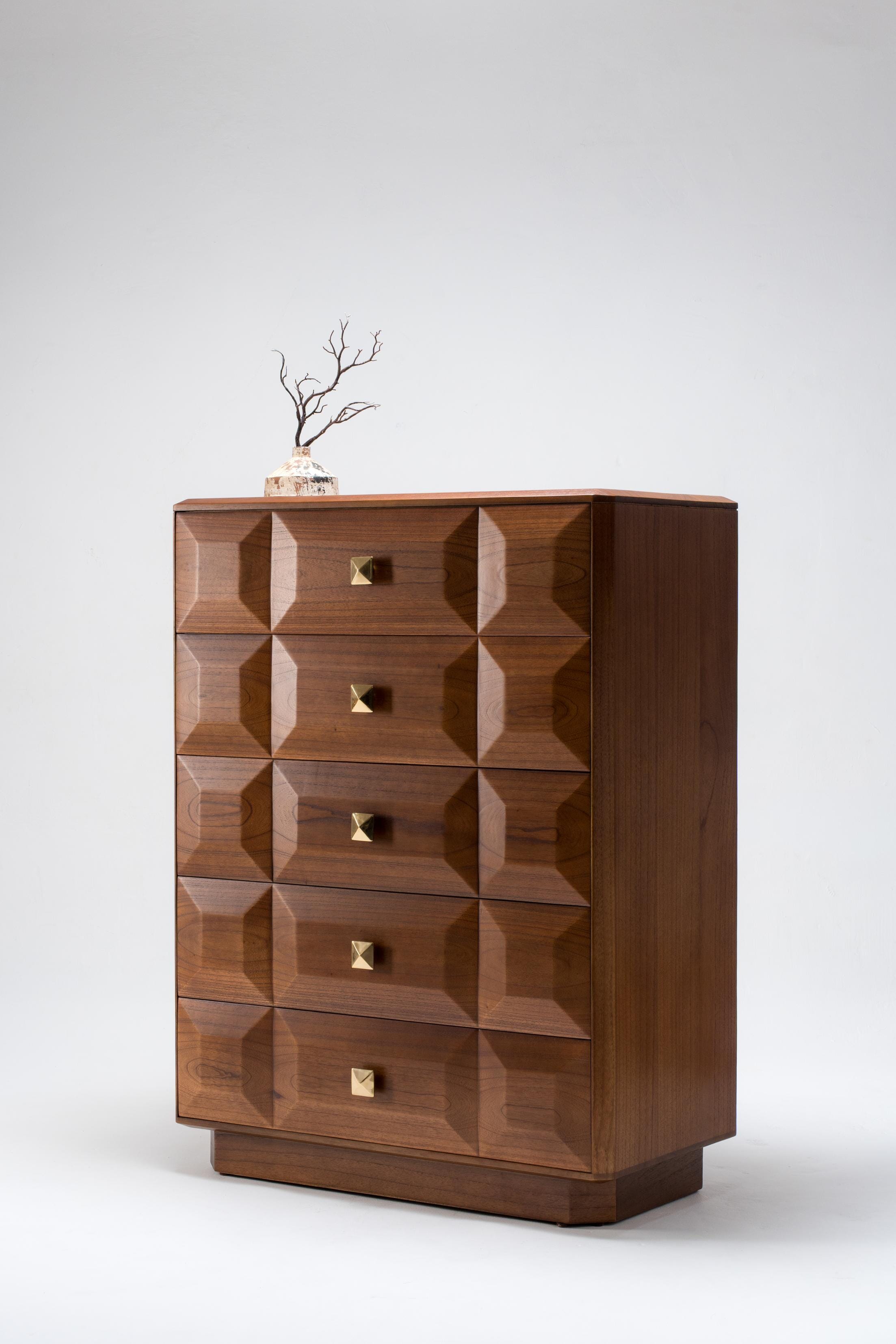 Verona Tall Chest of 5 Drawers