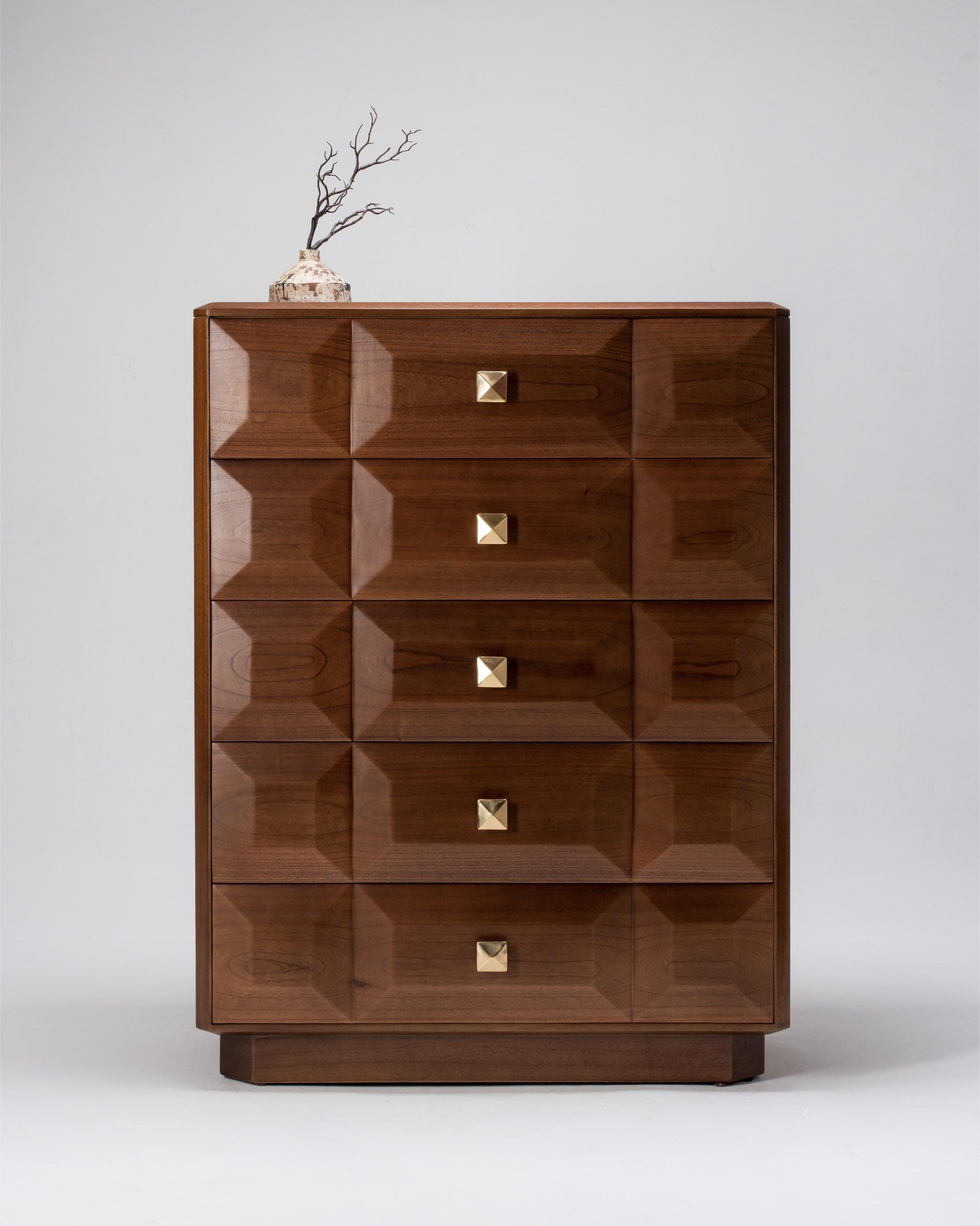 Verona Tall Chest of 5 Drawers