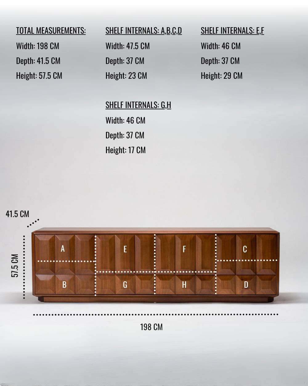 Verona TV Console 200cm