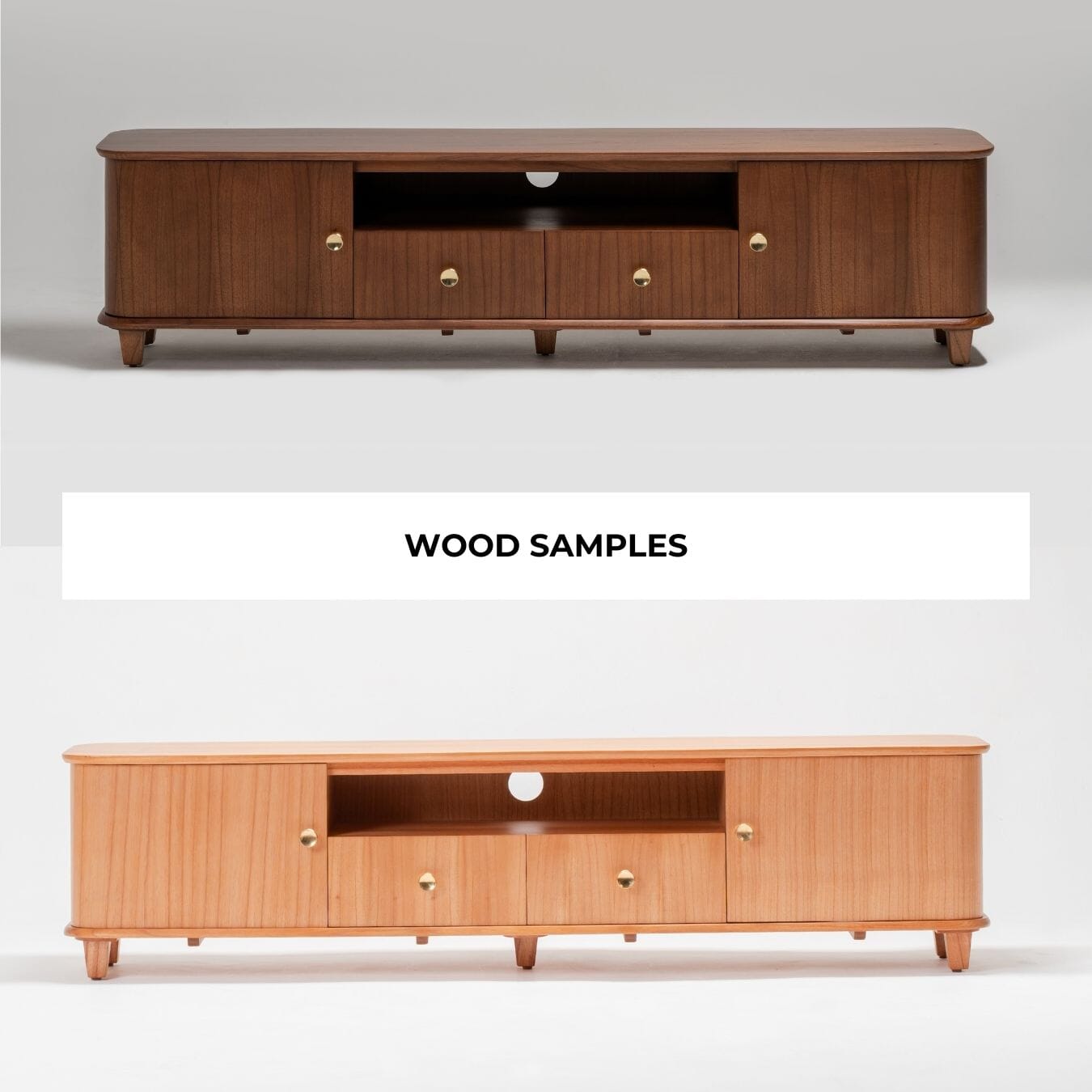 Wood Samples for Carmellia TV Console
