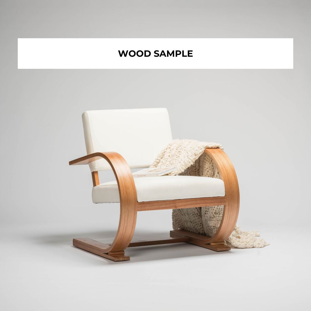 Wood Samples for French Modernist Armchair Soft White