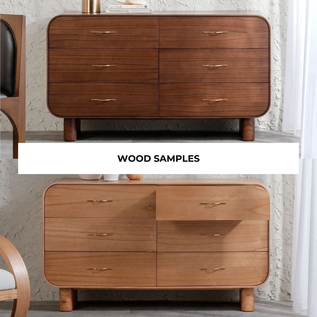 Wood Samples for Marguerite Chest of 6 Drawers