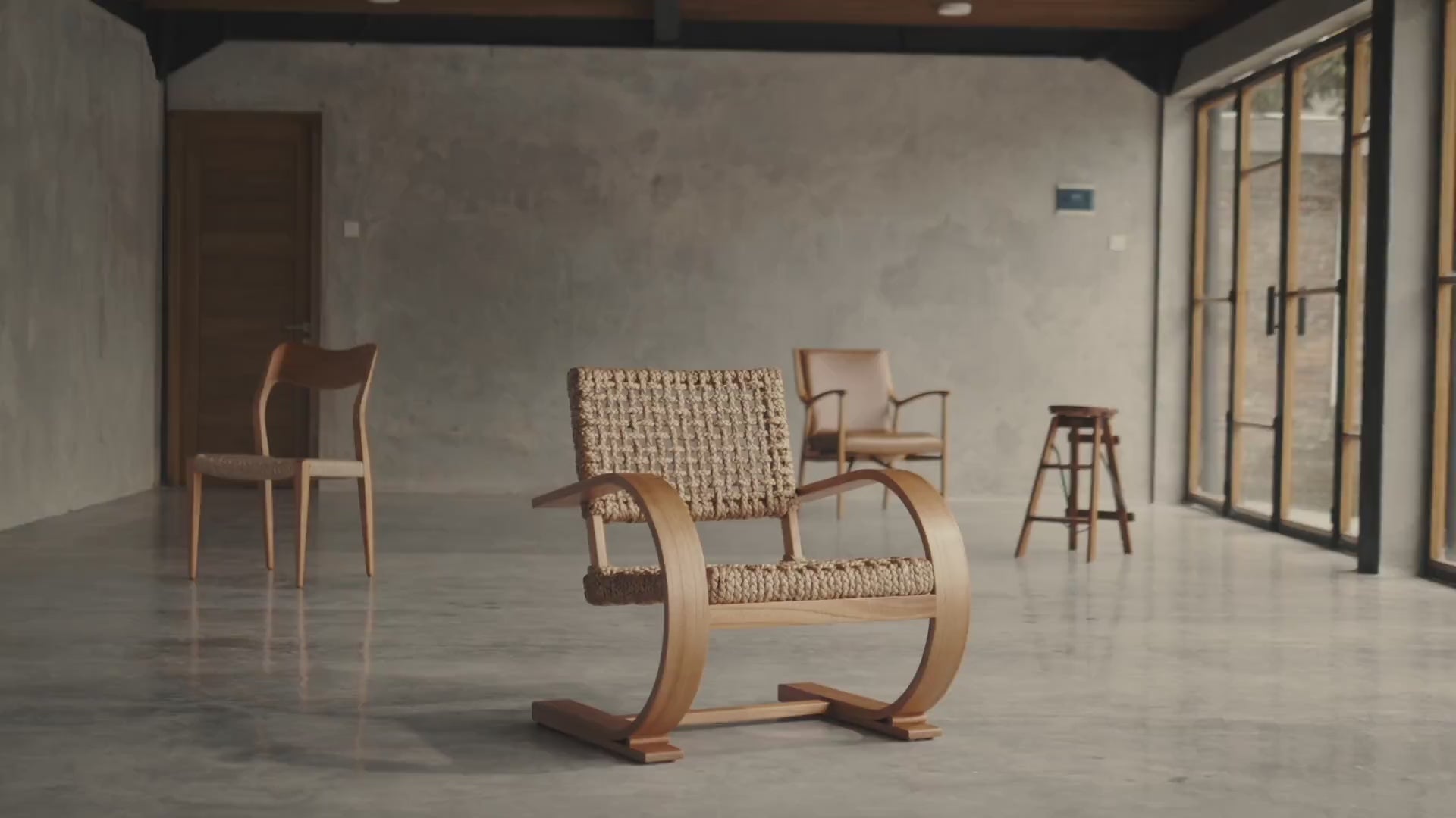 French Modernist Armchair - wooden armchairs chairs - Larkwood Furniture